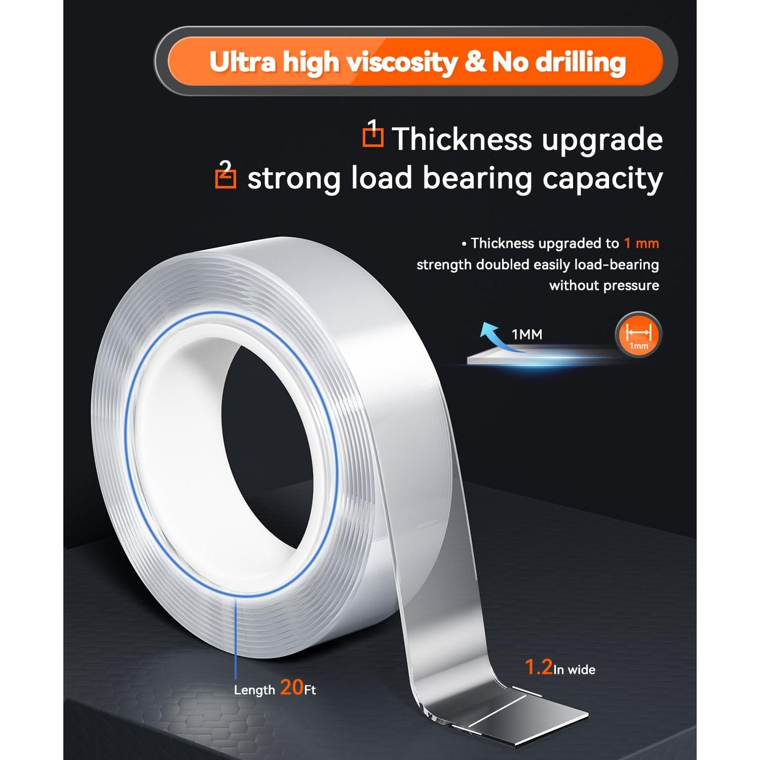 Cinta Doble Cara Transparente CosyGO 3.05 cm x 6.1 m Resistente