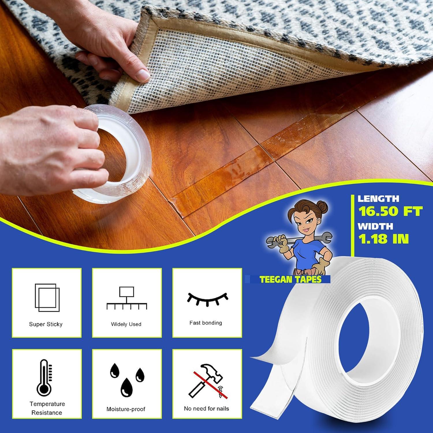 Cinta Doble Cara Gaffer Power 5.03 m Ultra Fuerte Transparente