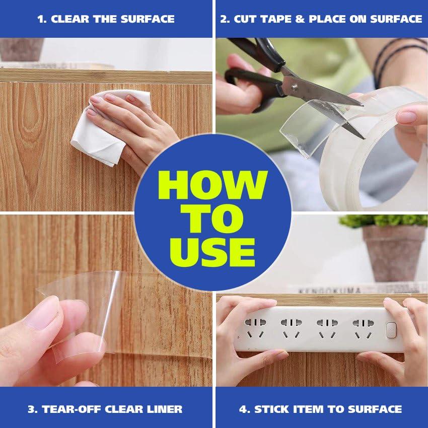 Cinta Doble Cara Gaffer Power 5.03 m Ultra Fuerte Transparente