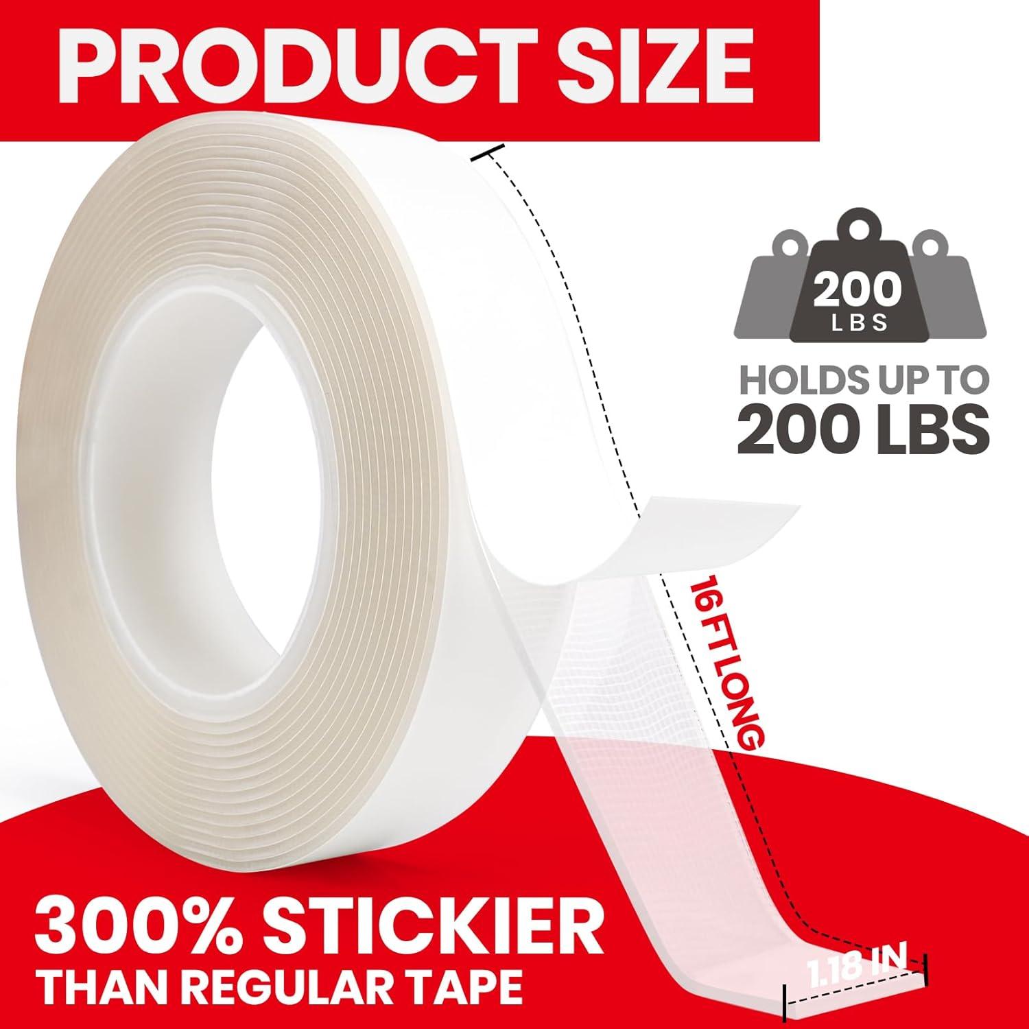 Cinta Adhesiva Doble Cara ADHES 3cm x 5m Reutilizable y Fuerte