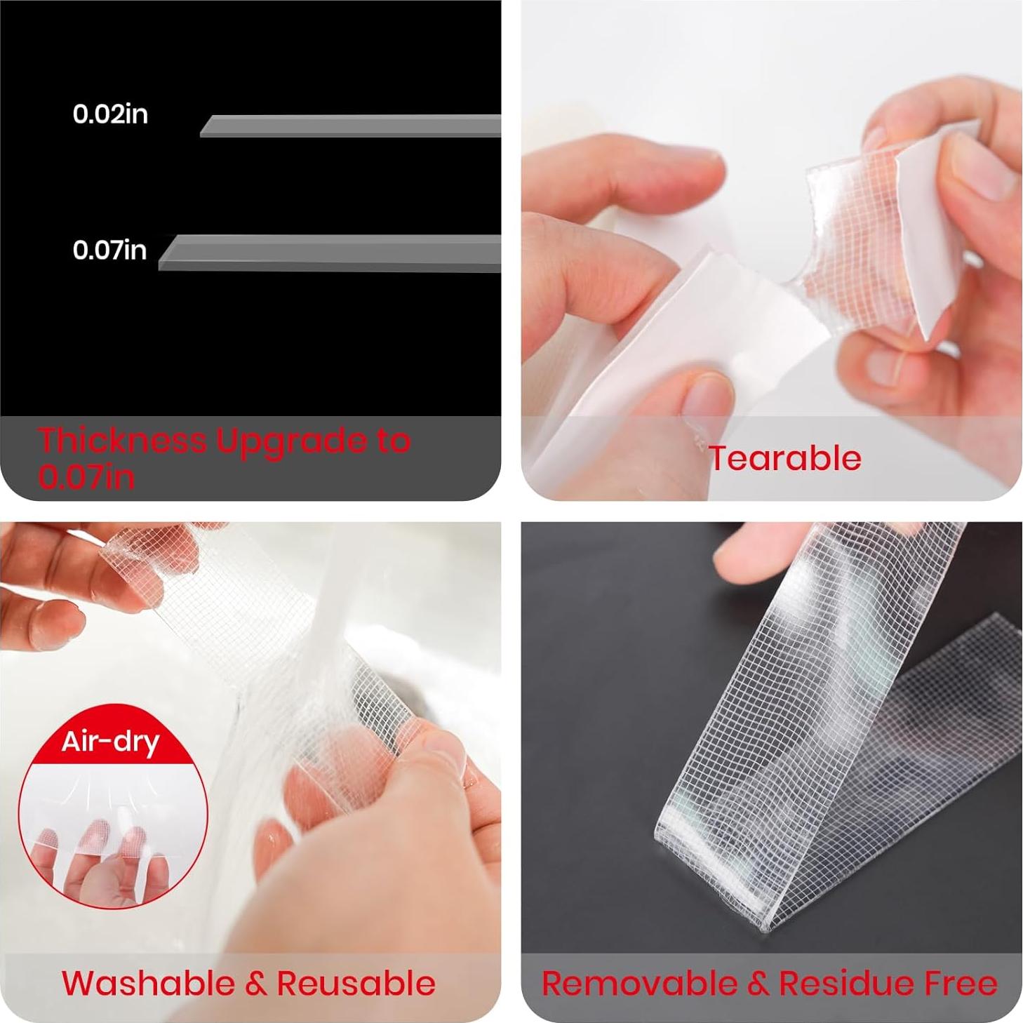 Cinta Adhesiva Doble Cara ADHES 3cm x 5m Reutilizable y Fuerte