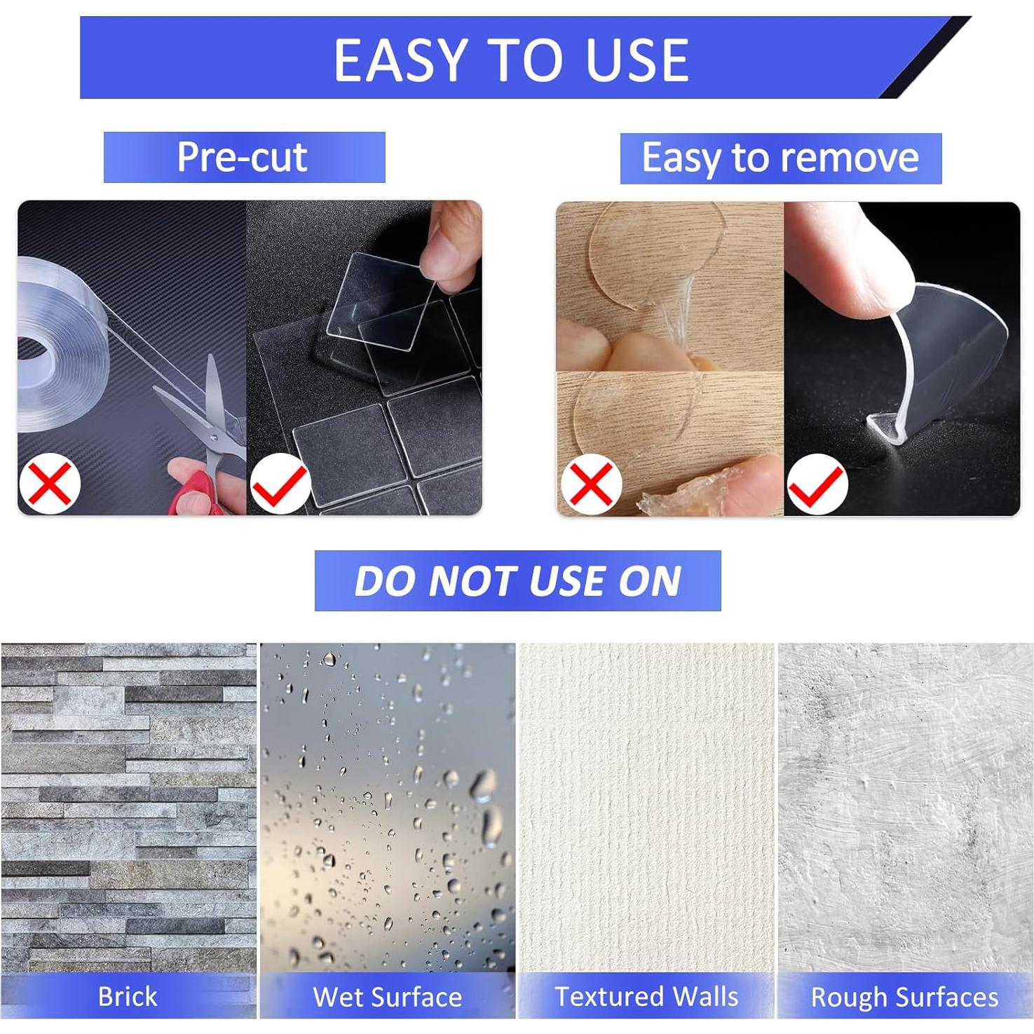 Cinta Doble Cara Nano TroyStudio 270 Pcs 4x4 cm Alta Adhesión