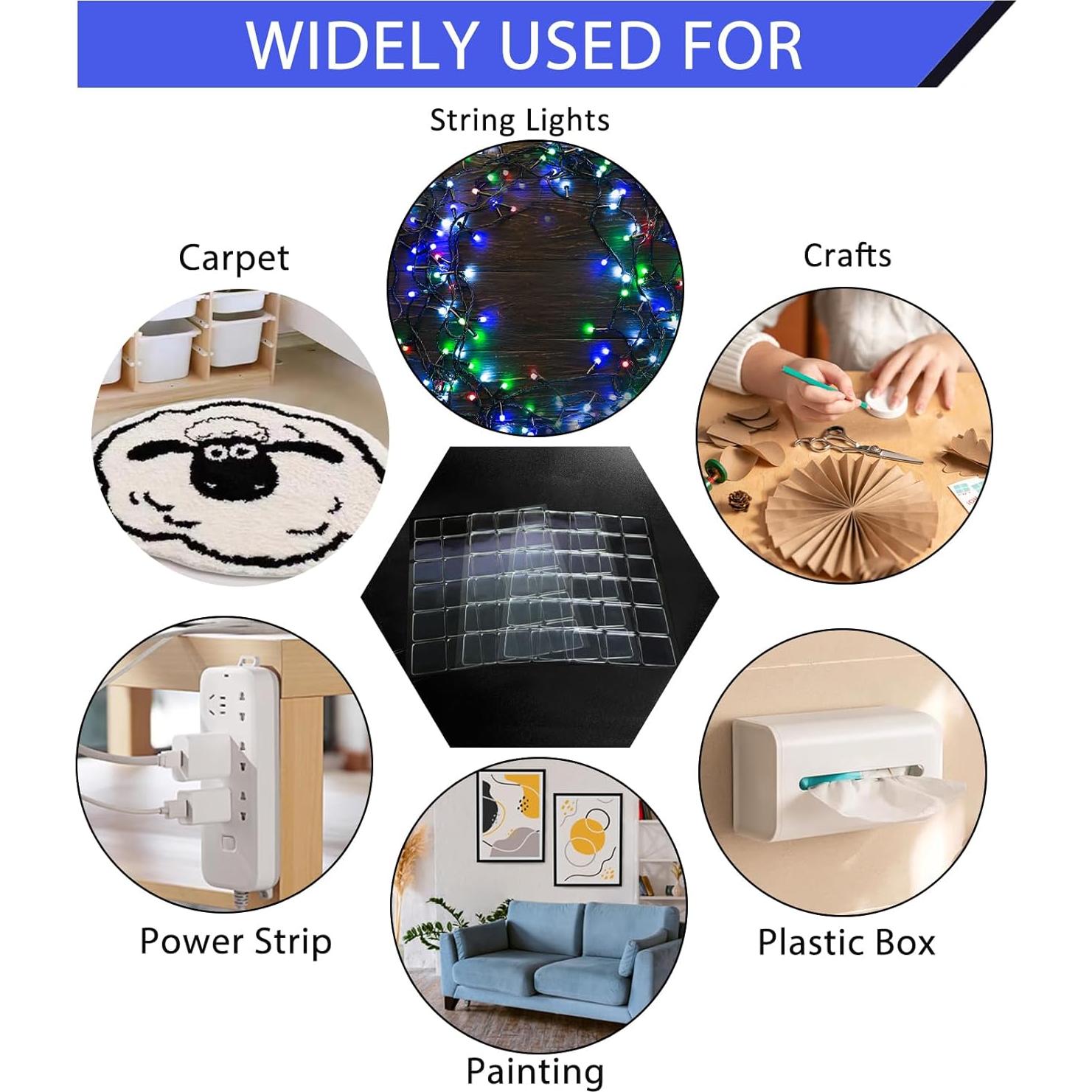 Cinta Doble Cara Nano TroyStudio 270 Pcs 4x4 cm Alta Adhesión