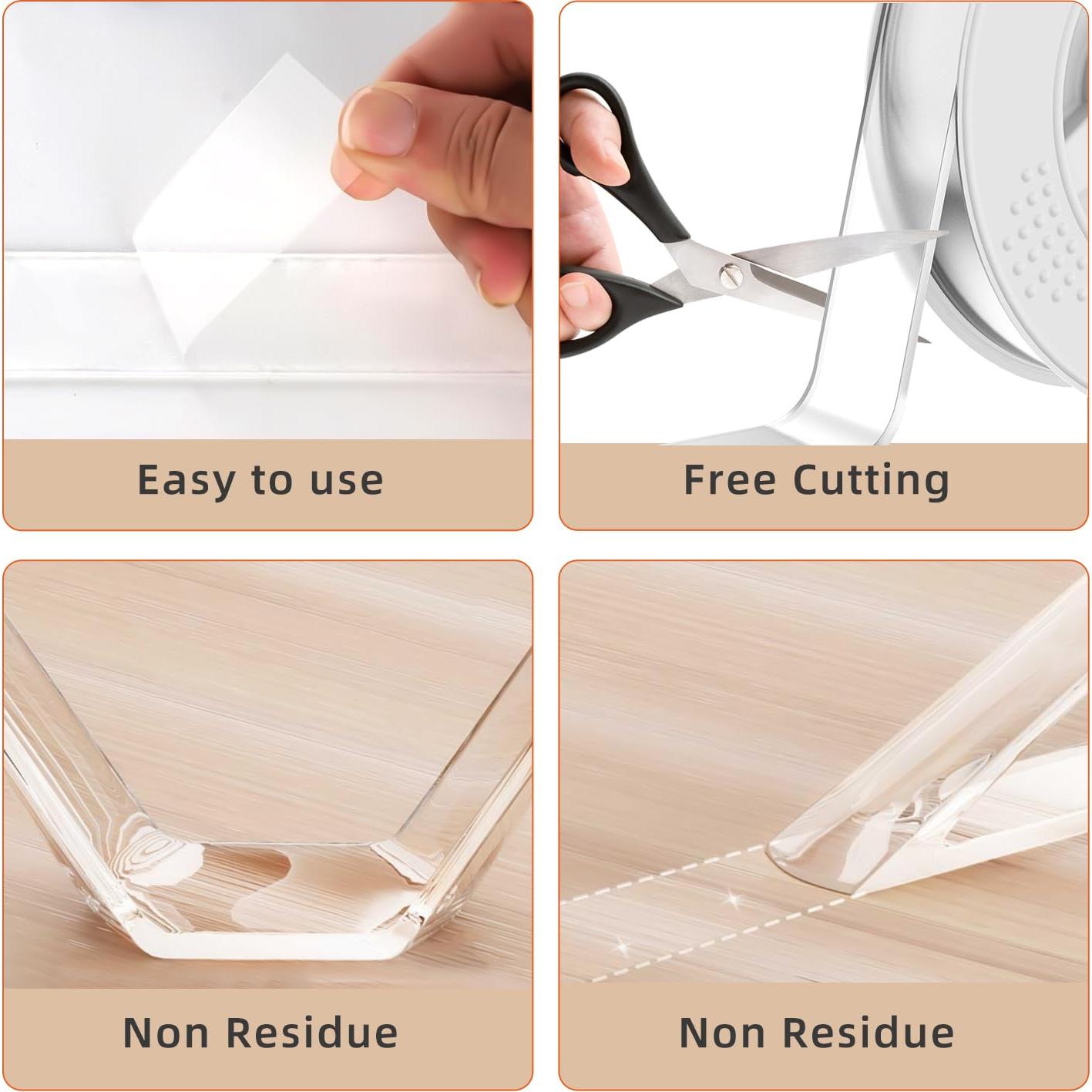 Cinta Adhesiva Doble Cara FIWWAT 3.05m Paquete de 2 Alta Resistencia