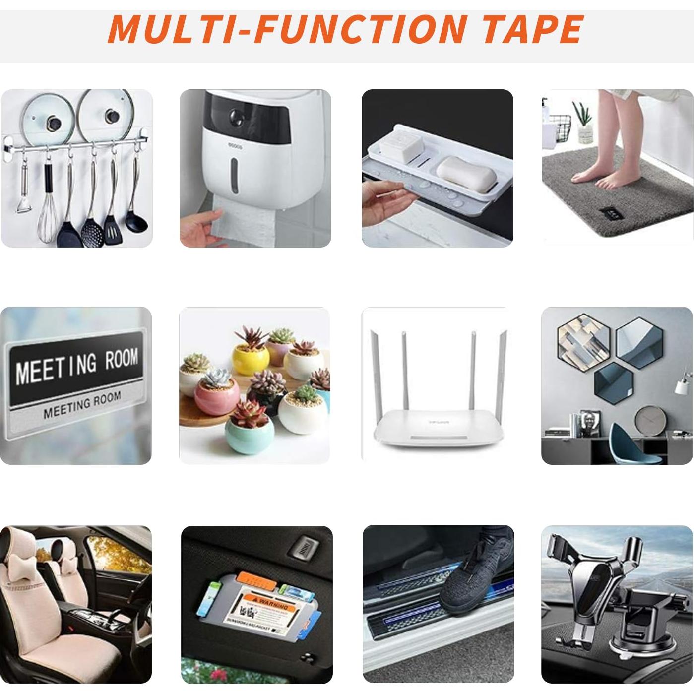 Cinta Adhesiva Doble Cara FIWWAT 3.05m Paquete de 2 Alta Resistencia