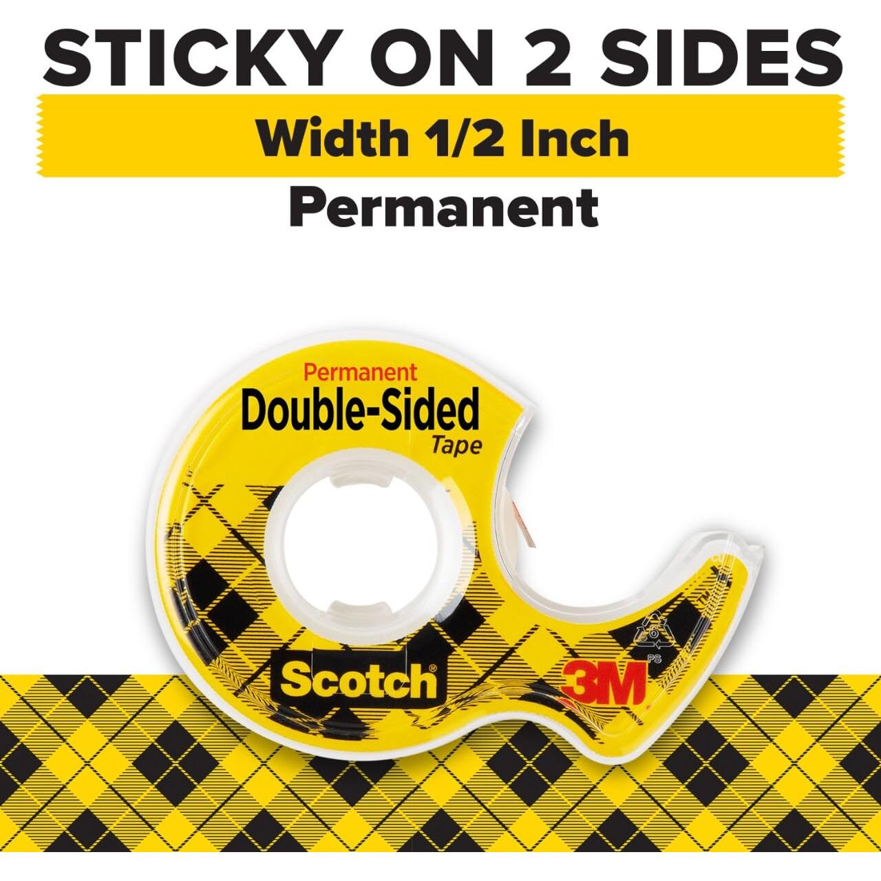 Cinta Doble Cara Scotch 12.7 mm x 6.35 m - 3 Rollos