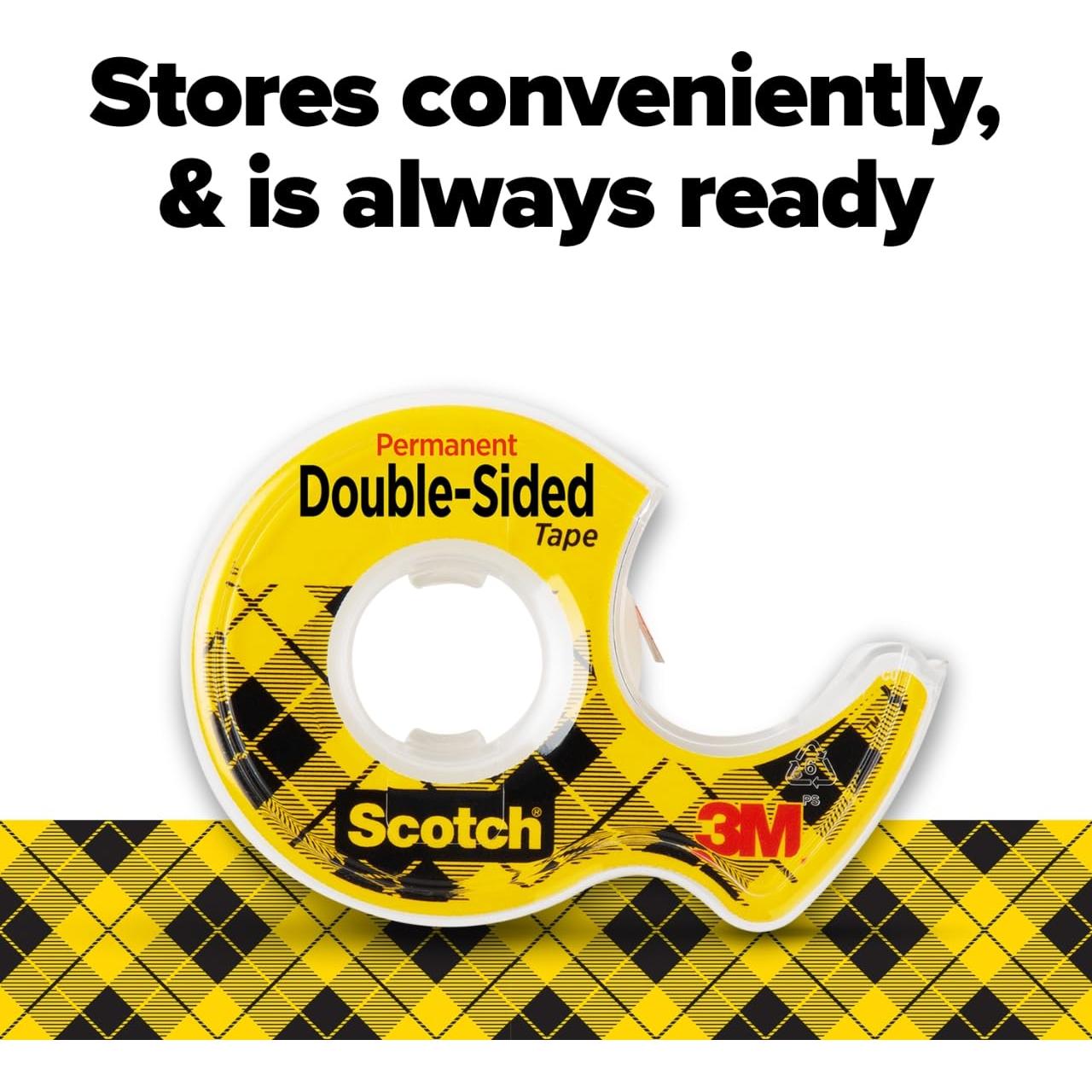 Cinta Doble Cara Scotch 12.7 mm x 6.35 m - 3 Rollos