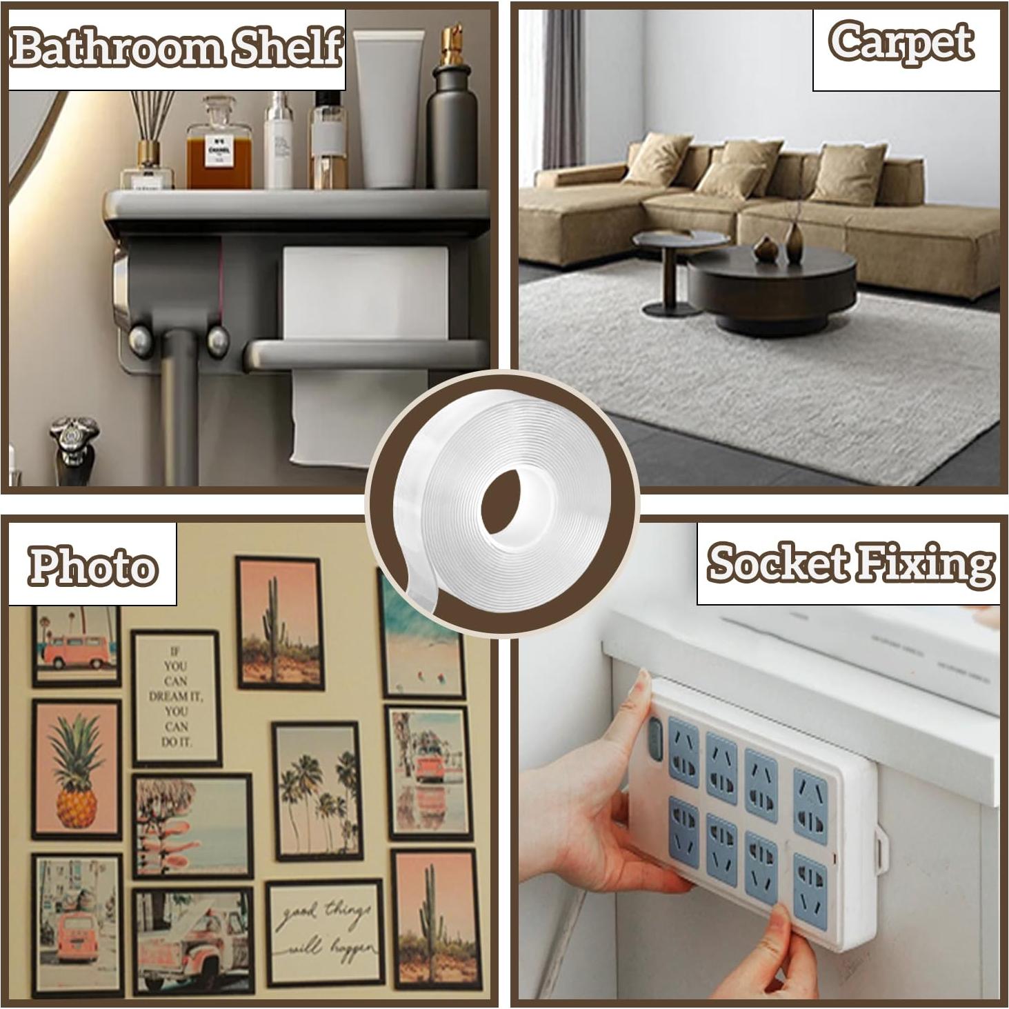 Cinta de Montaje Doble Cara Nano Qoqooice 30mm x 10m Alta Resistencia