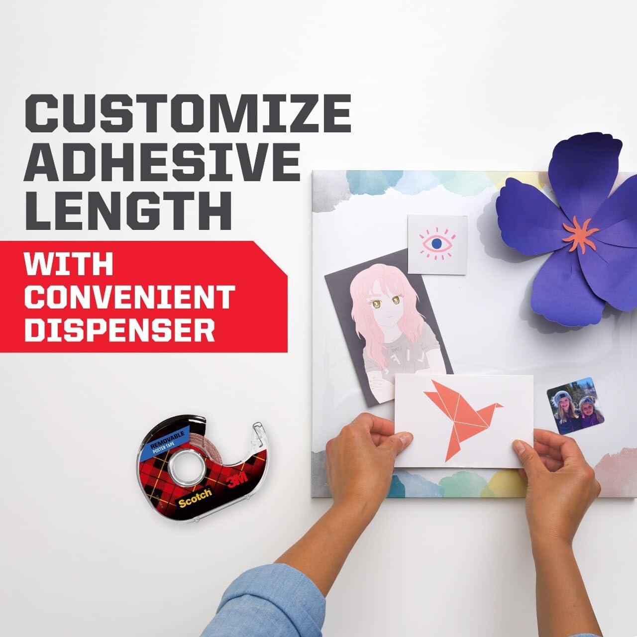 Cinta Removible Doble Cara Scotch 1.9 x 381 cm, Paquete de 3