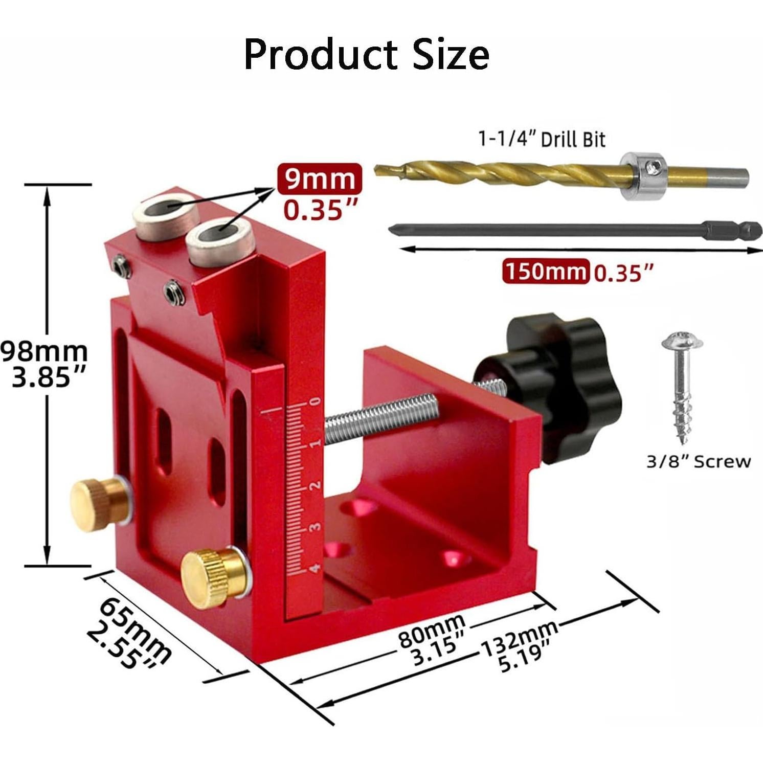 Plantilla de Agujeros en Ángulo YoTmake con Brocas y Tornillos