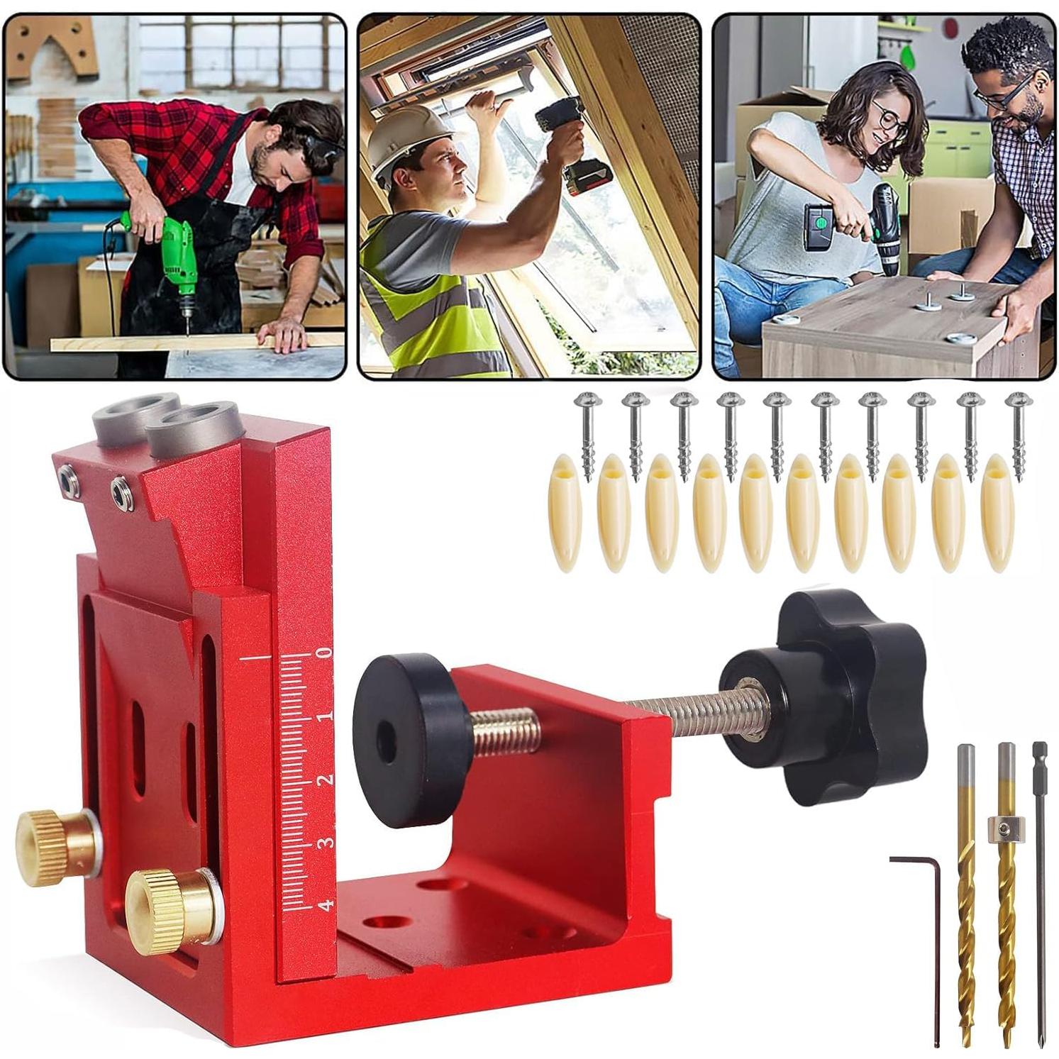 Plantilla de Agujeros en Ángulo YoTmake con Brocas y Tornillos