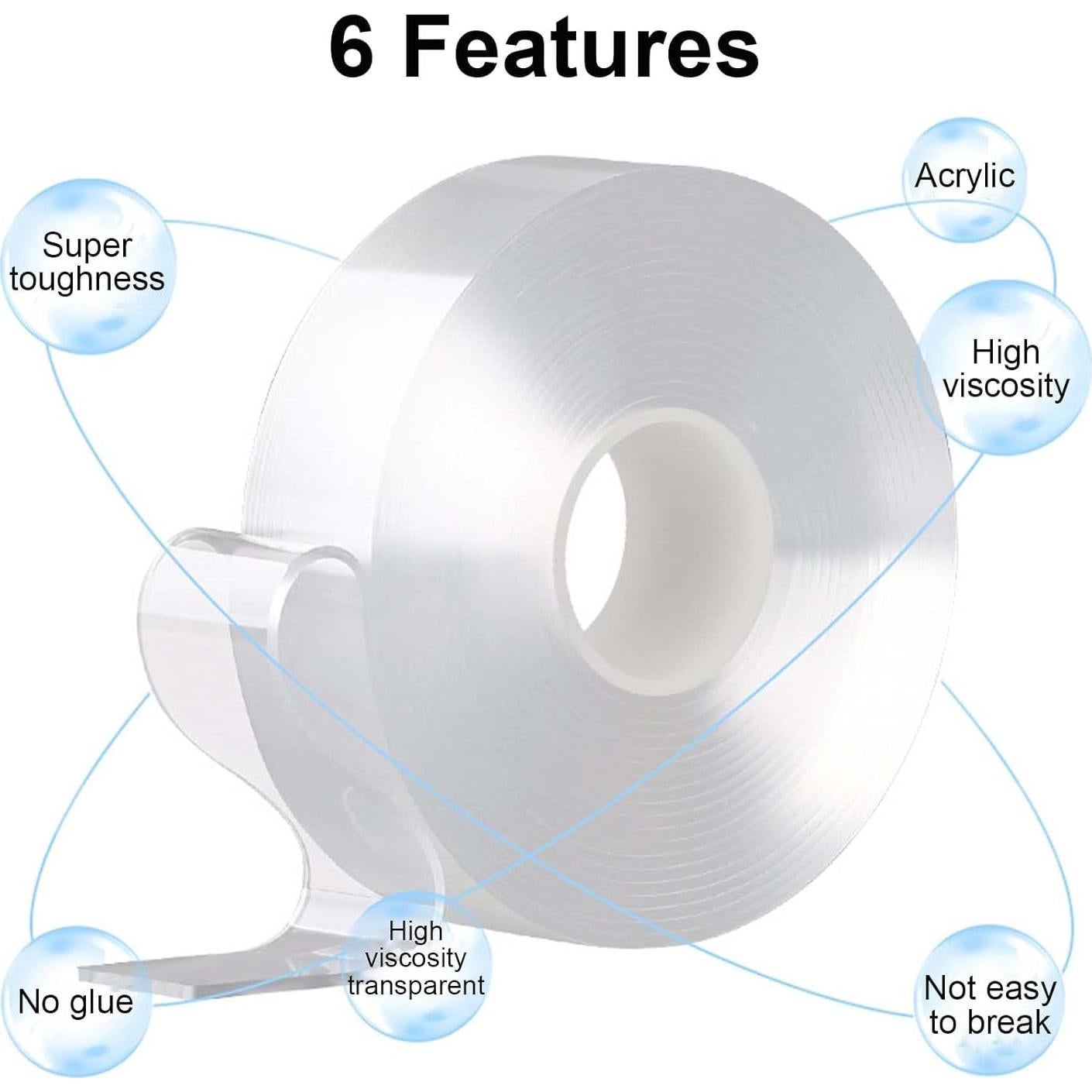 Cinta Doble Cara Nano VEESA 3m - Adhesivo Removible Alta Resistencia