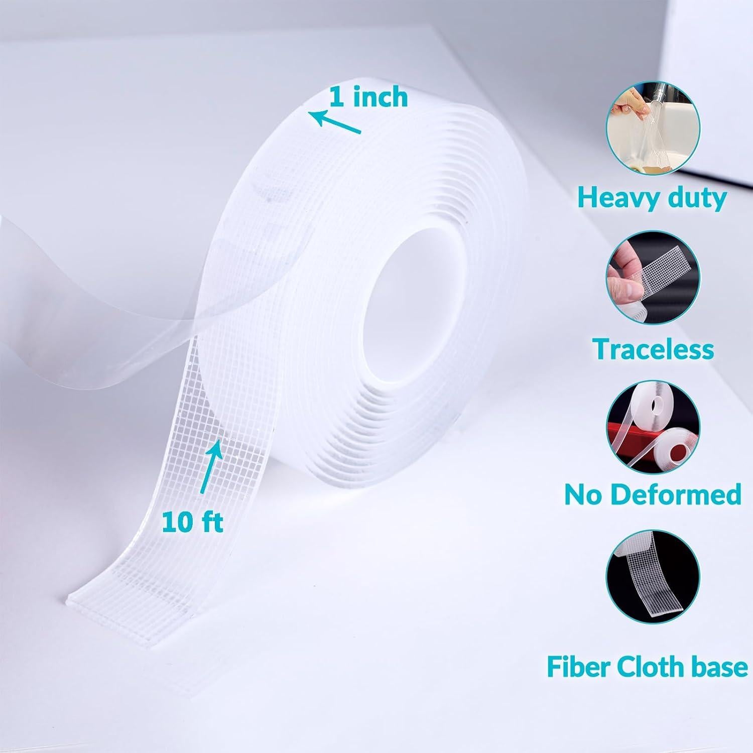 Cinta Doble Cara Leyibo 2.54 cm x 3.05 m Adhesiva Reutilizable