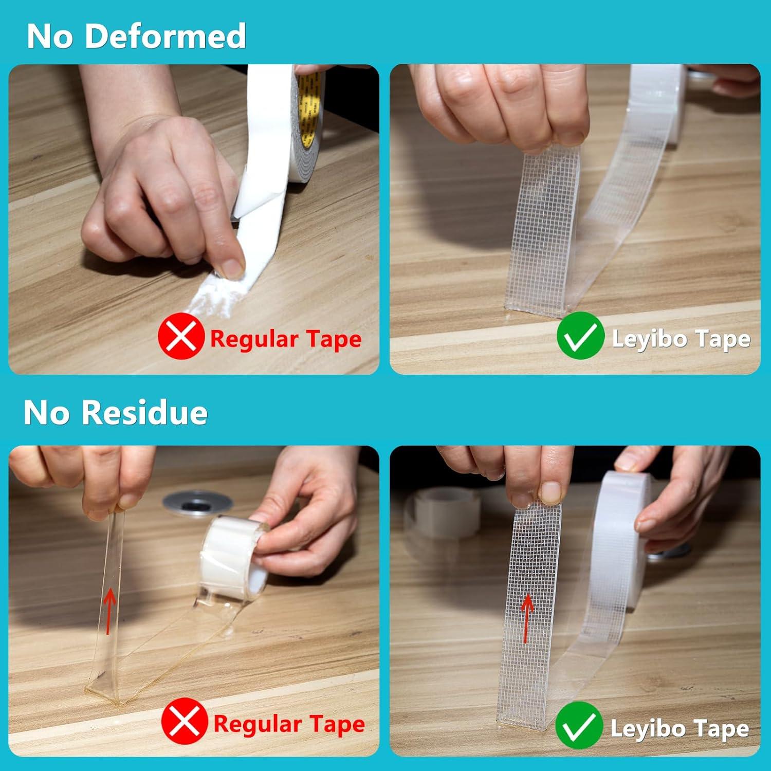 Cinta Doble Cara Leyibo 2.54 cm x 3.05 m Adhesiva Reutilizable