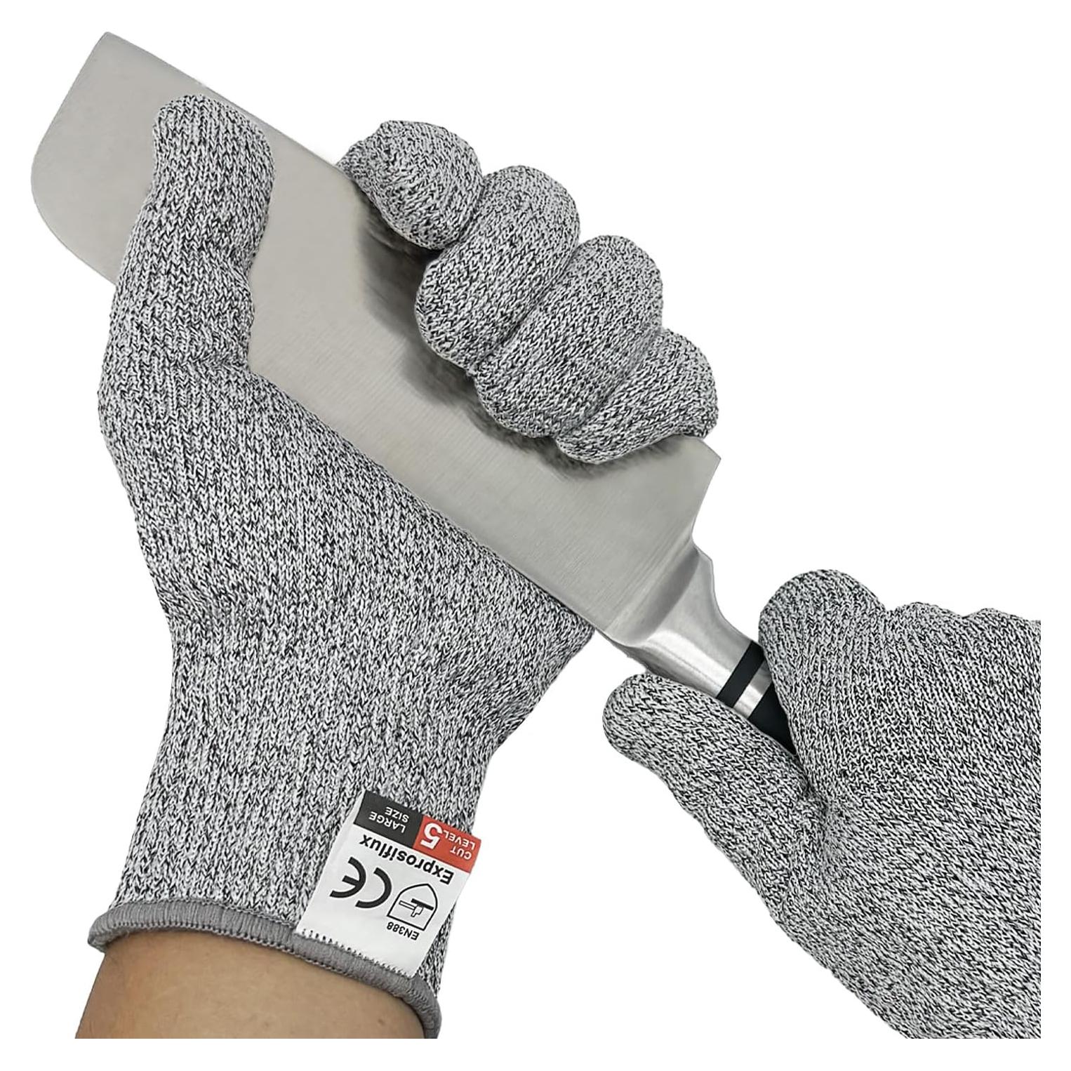 Guantes Resistentes a Cortes Exprosiflux - Grado Alimenticio, 2 Pares