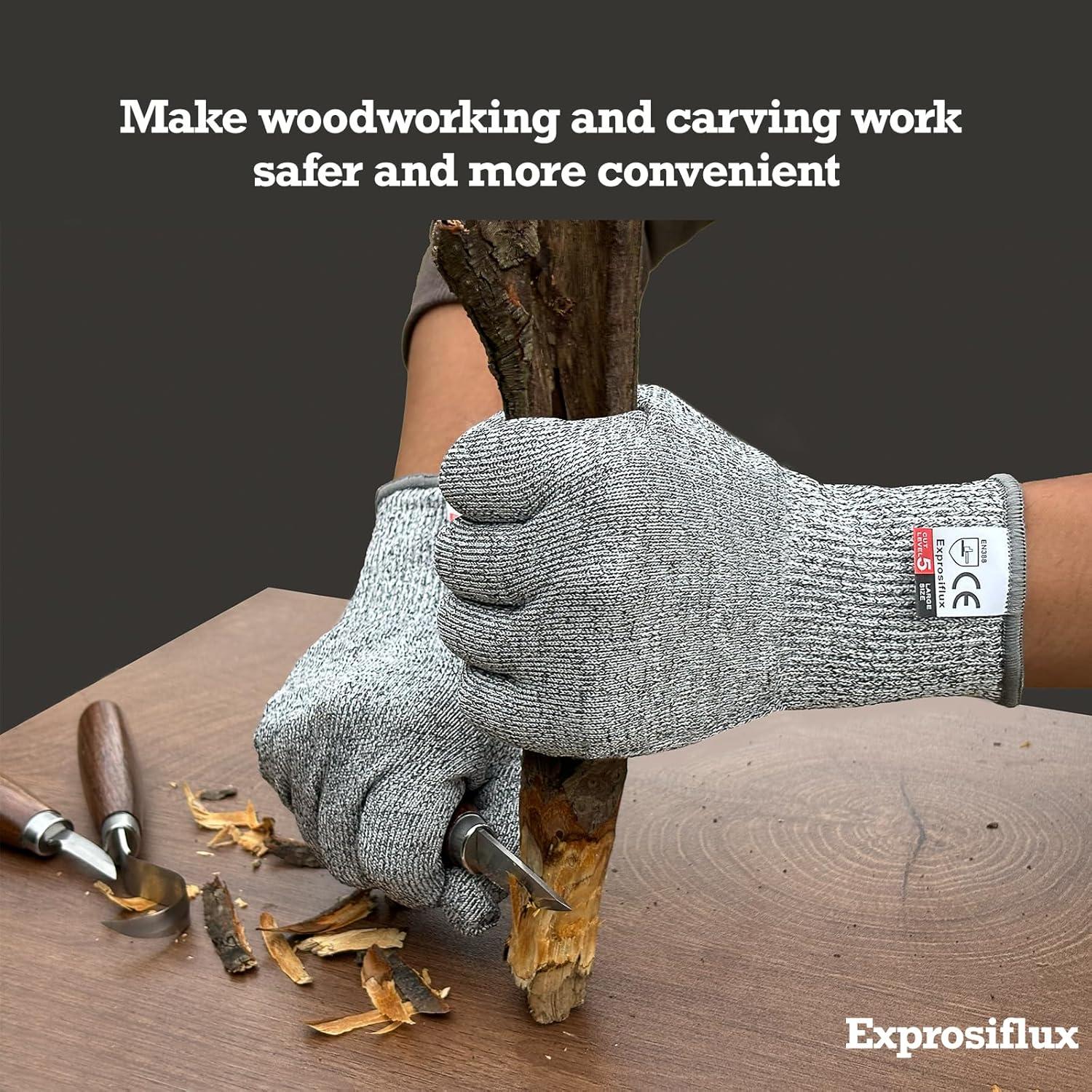 Guantes Resistentes a Cortes Exprosiflux - Grado Alimenticio, 2 Pares