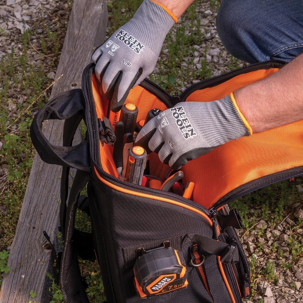 Guantes de Trabajo KLEIN TOOLS 60585 Nitrilo Táctiles Grande 2-Pares