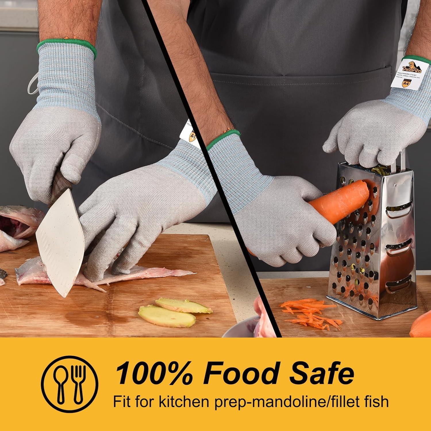 Guantes de Corte Grado Alimenticio DINOPRO A4 Talla M