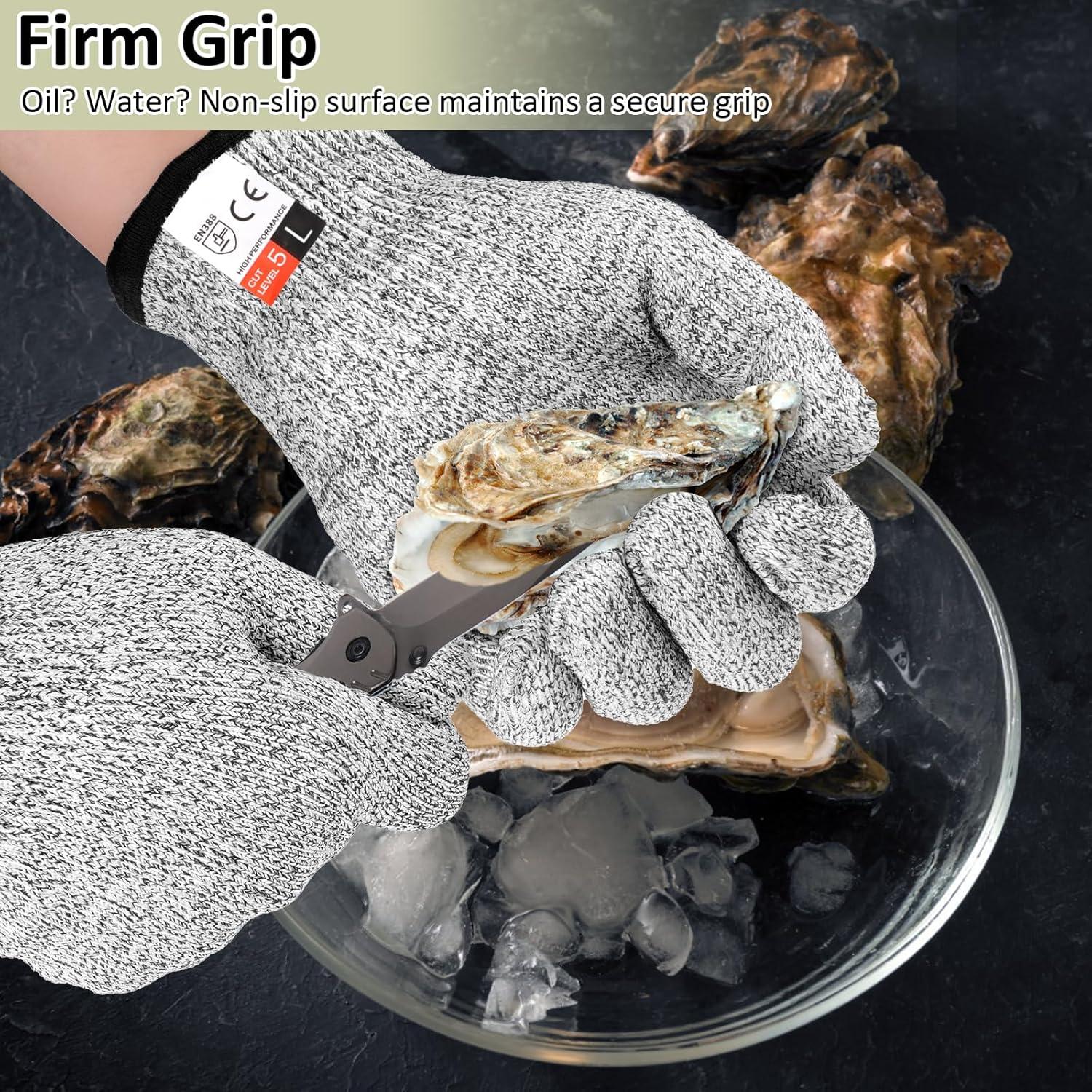 Guantes Resistentes a Cortes Nivel 5 - 2 Pares M+L