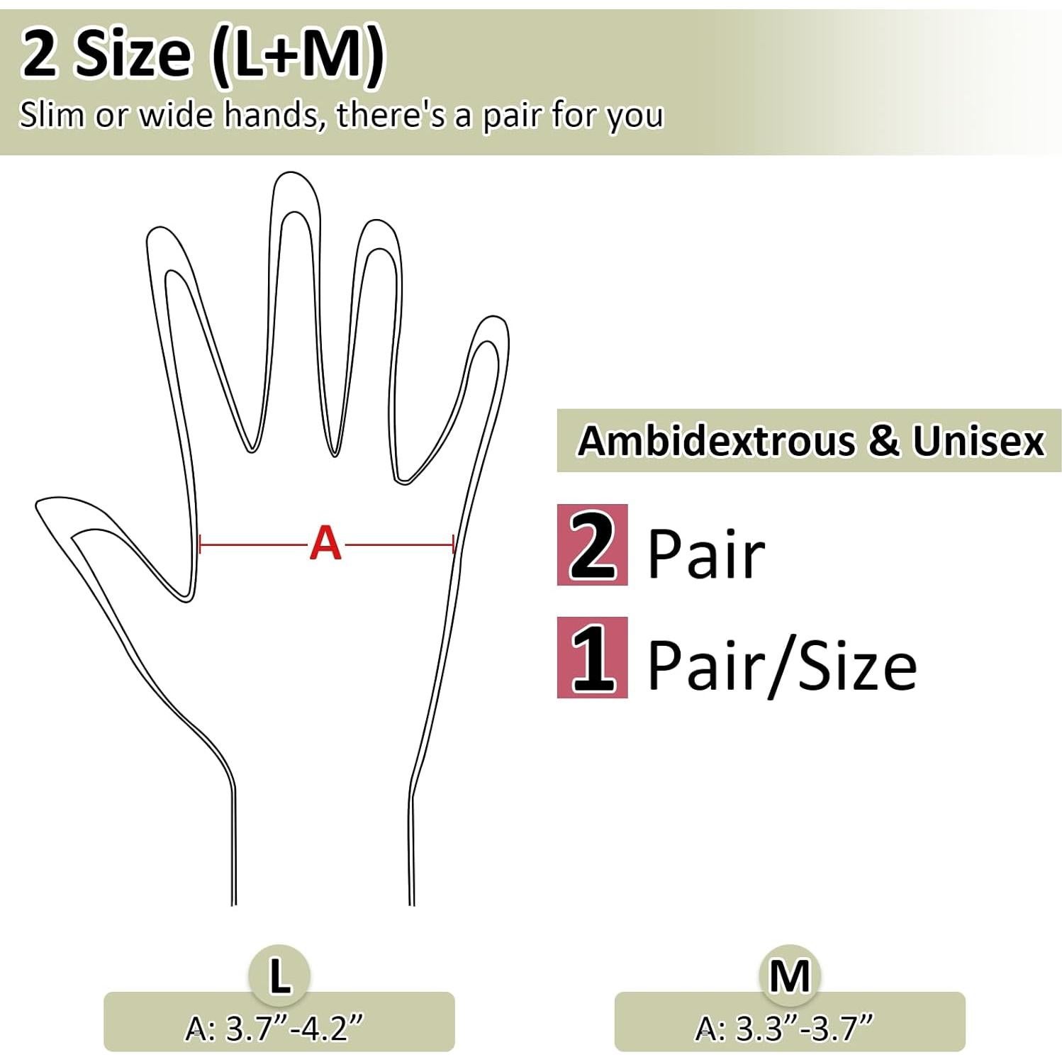 Guantes Resistentes a Cortes Nivel 5 - 2 Pares M+L