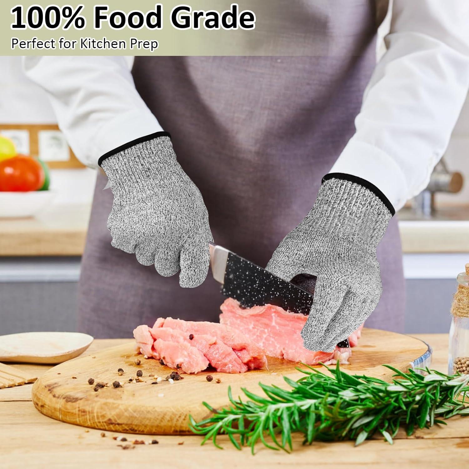 Guantes Resistentes a Cortes Nivel 5 - 2 Pares M+L