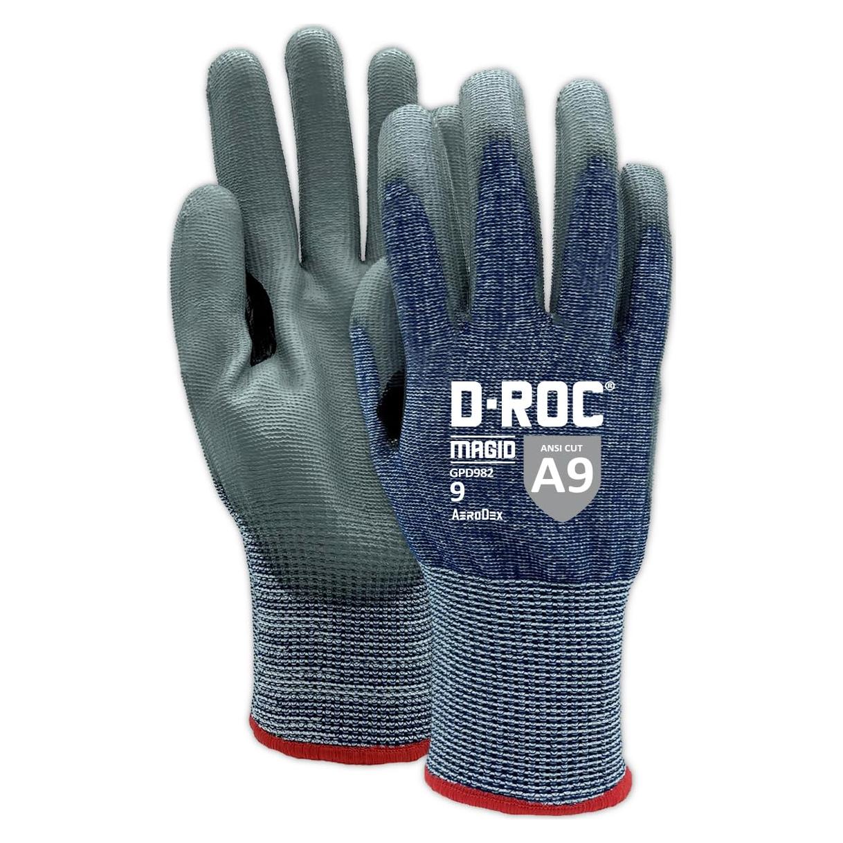 Guantes de Trabajo MAGID D-ROC AeroDex A9 13-Gauge PU 5/XXS