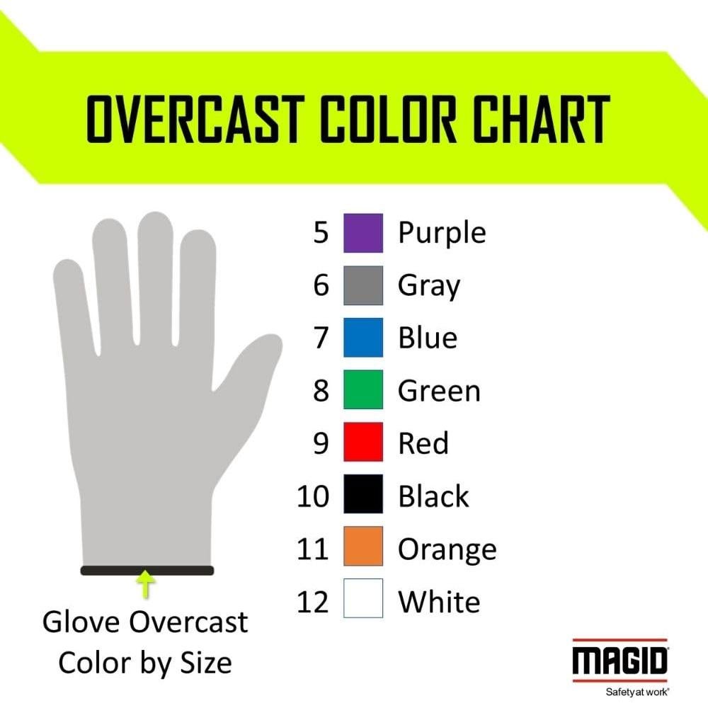 Guantes de Trabajo MAGID D-ROC AeroDex A9 13-Gauge PU 5/XXS