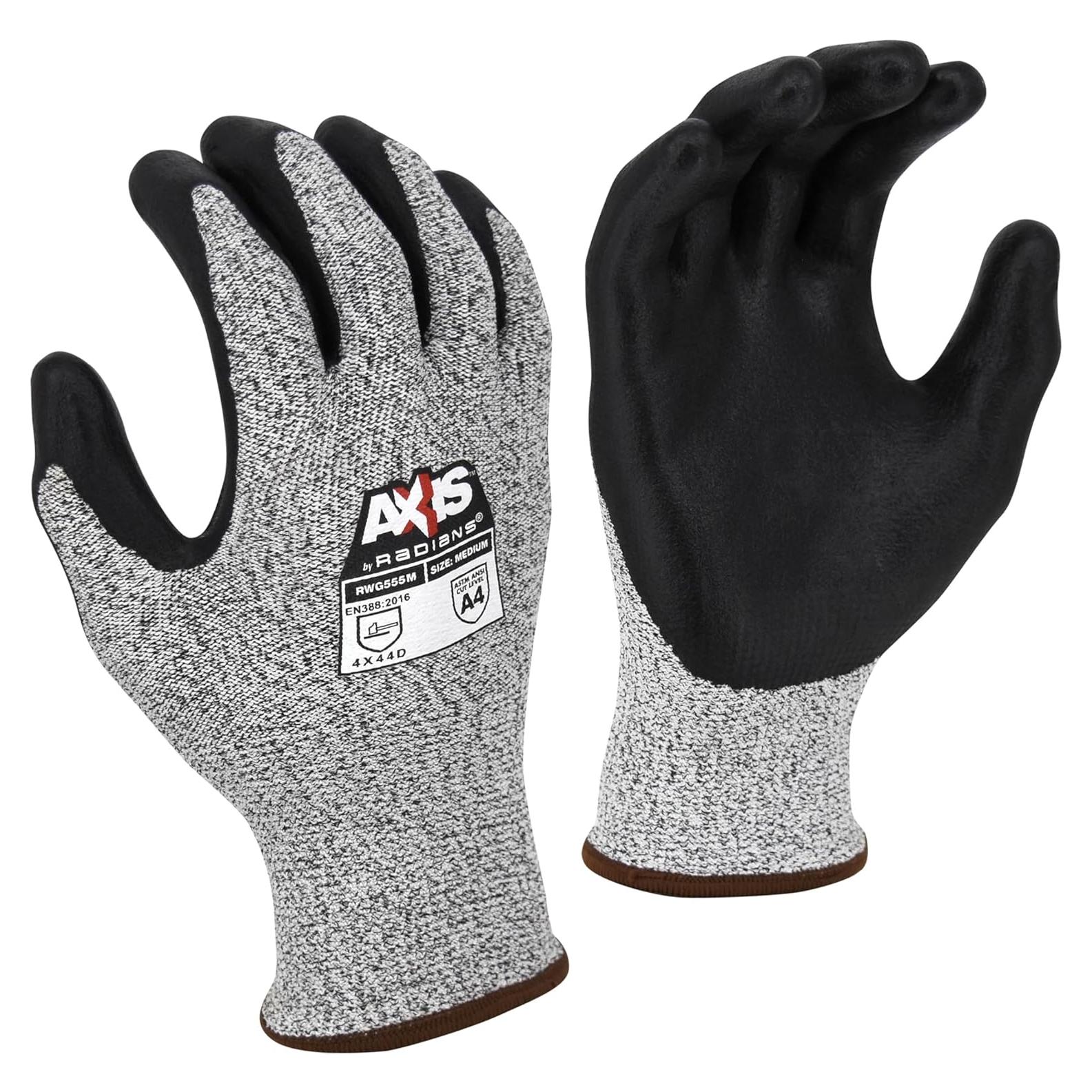 Guantes de Trabajo Radians RWG555 A4 Nitrilo Espumoso - Grande (Paquete de 12)