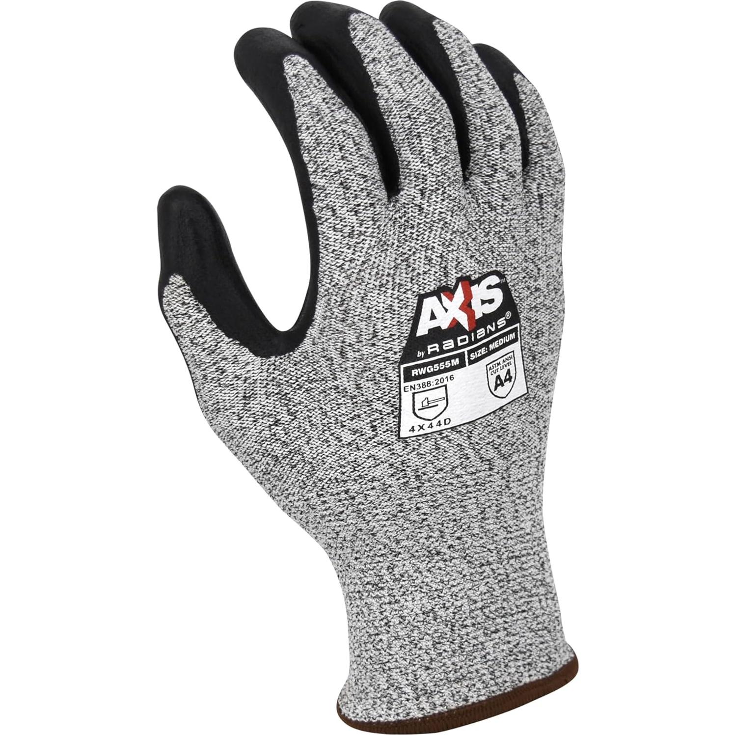 Guantes de Trabajo Radians RWG555 A4 Nitrilo Espumoso - Grande (Paquete de 12)