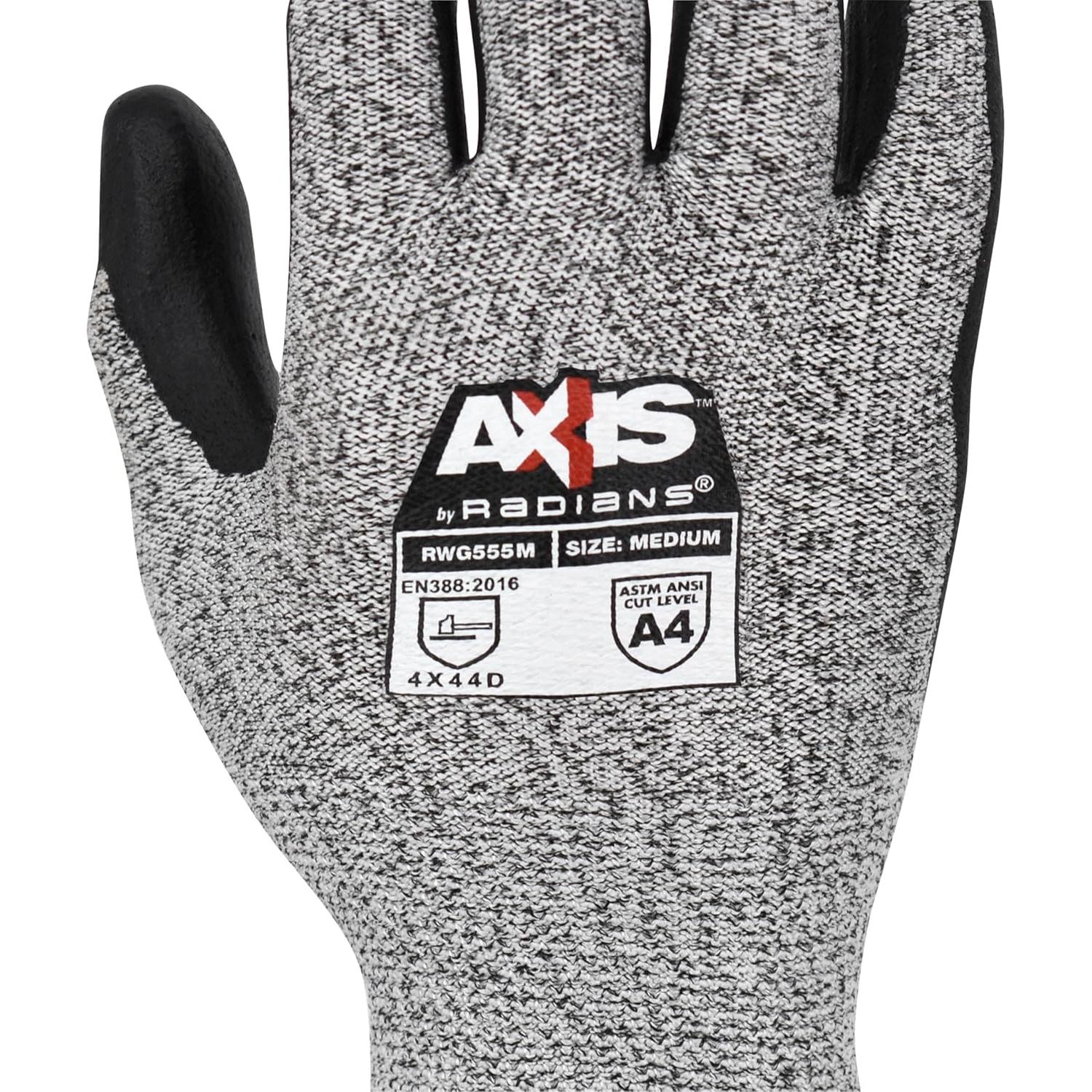 Guantes de Trabajo Radians RWG555 A4 Nitrilo Espumoso - Grande (Paquete de 12)