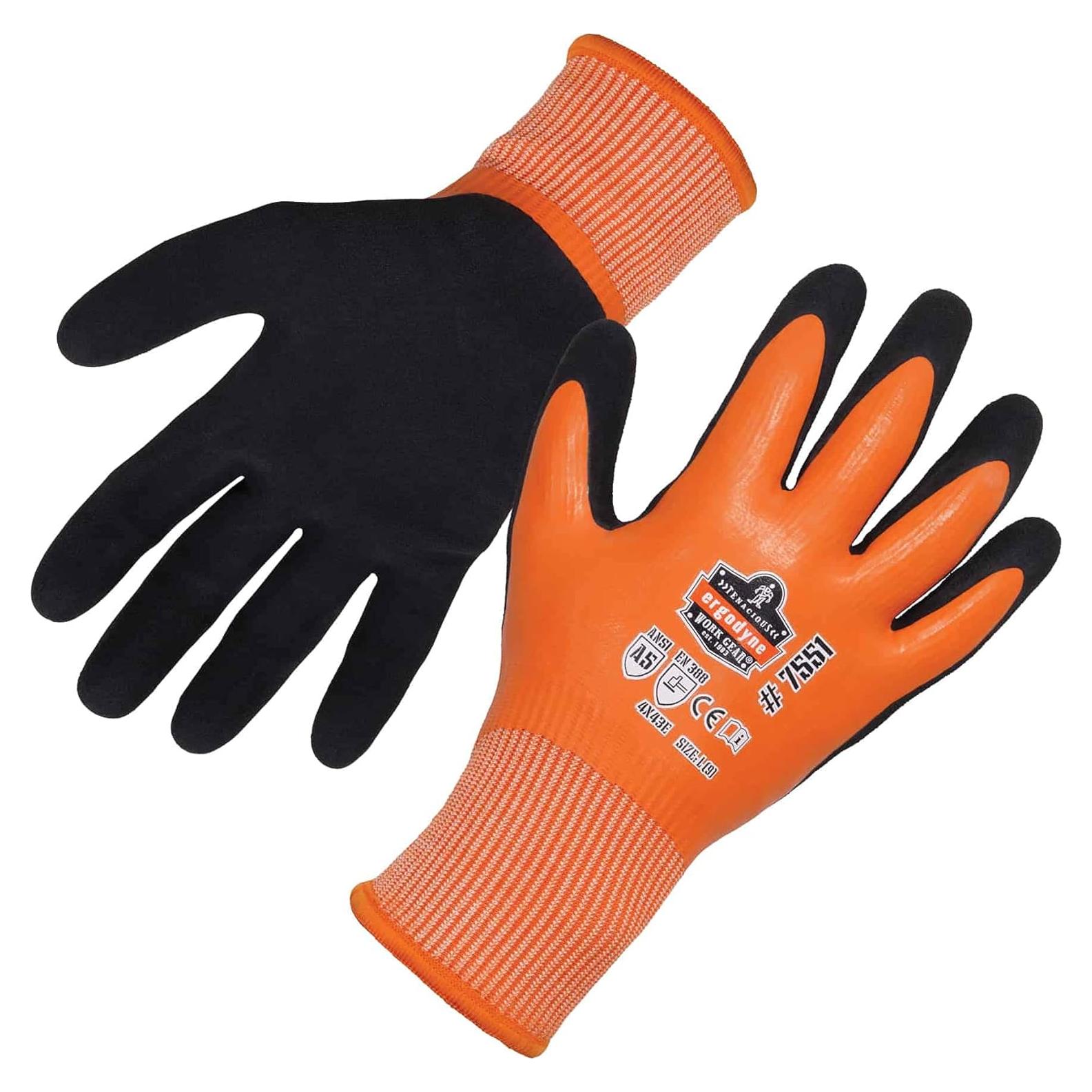 Guantes de Trabajo Invierno Ergodyne ProFlex 7551 A5 Naranja