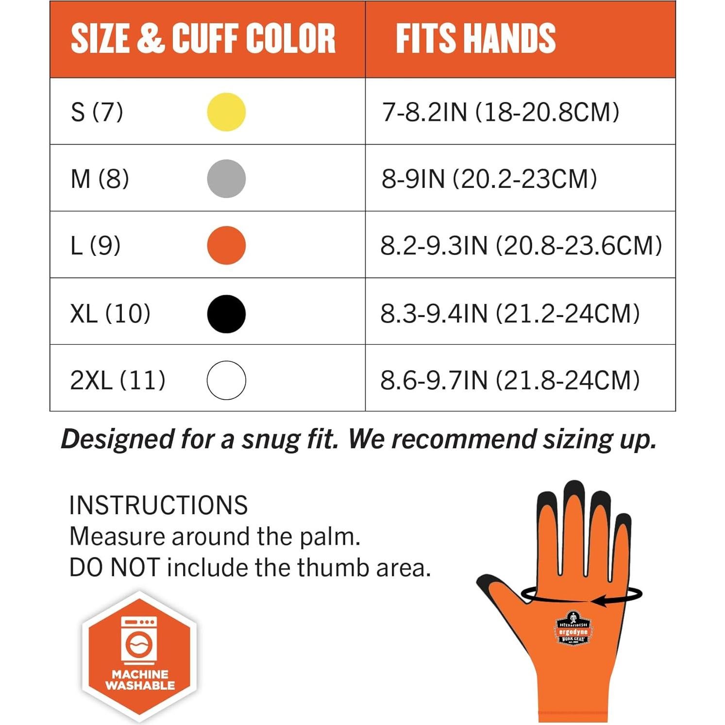 Guantes de Trabajo Invierno Ergodyne ProFlex 7551 A5 Naranja