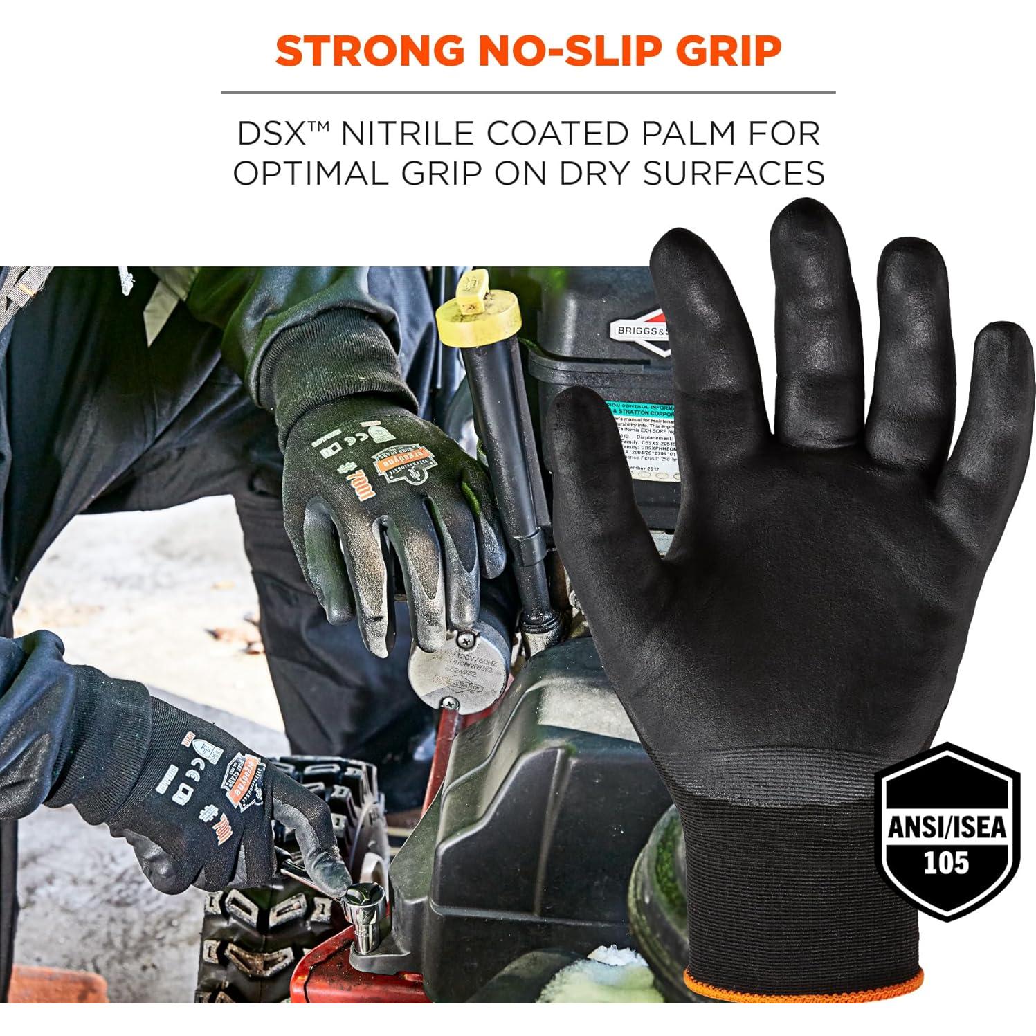 Guantes de Trabajo Ergodyne ProFlex 7001 Nitrilo Negro Grande