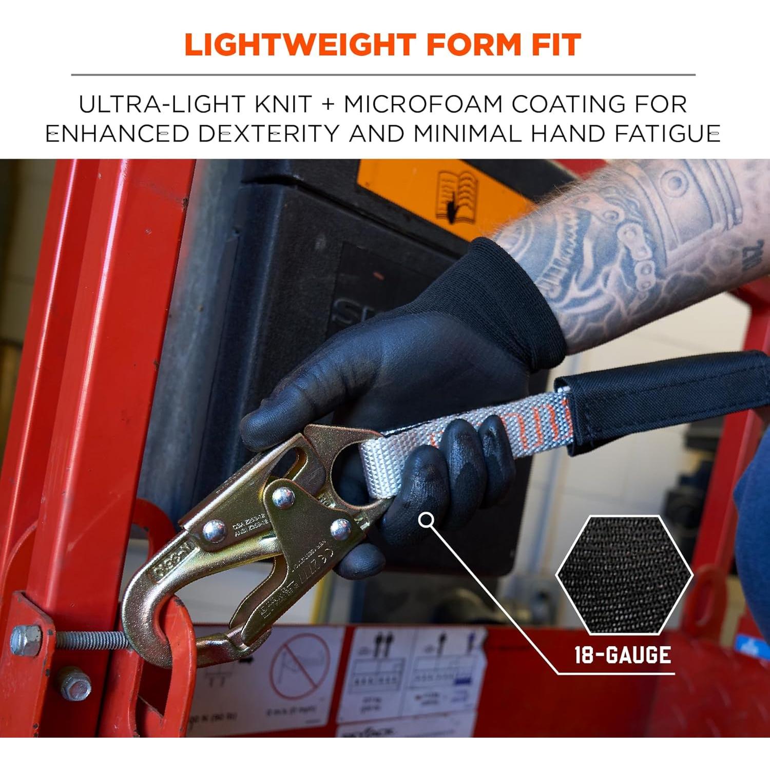 Guantes de Trabajo Ergodyne ProFlex 7001 Nitrilo Negro Grande