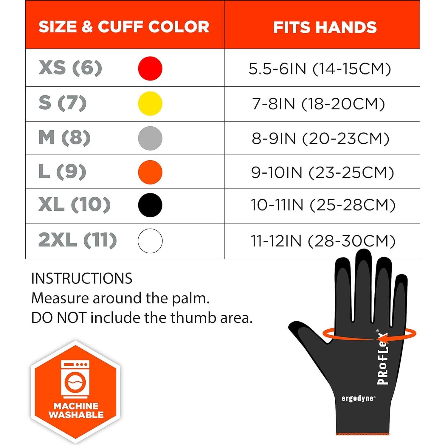 Guantes de Trabajo Ergodyne ProFlex 7001 Nitrilo Negro Grande