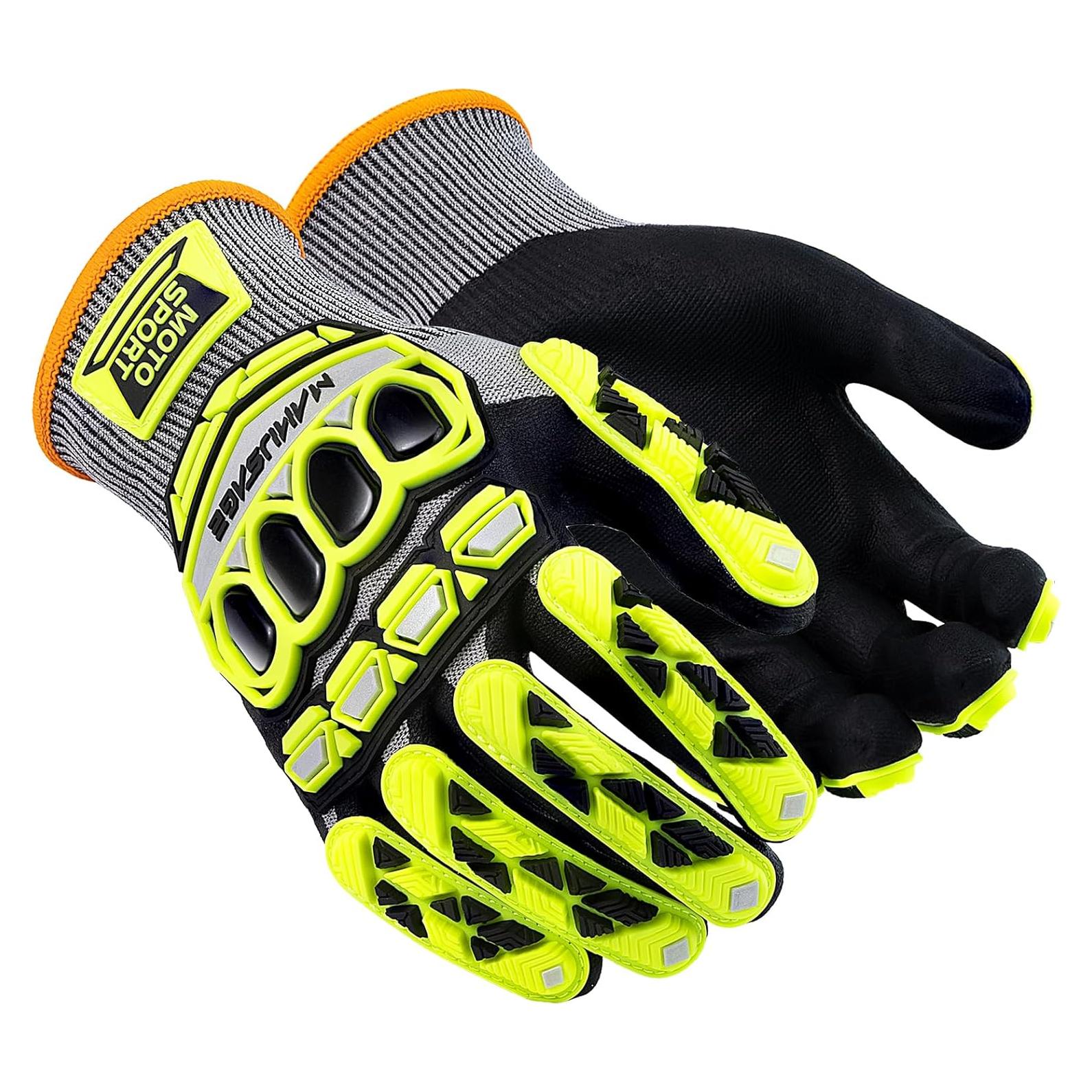 Guantes de Trabajo MANUSAGE TPR9070 Amarillo M Antivibración