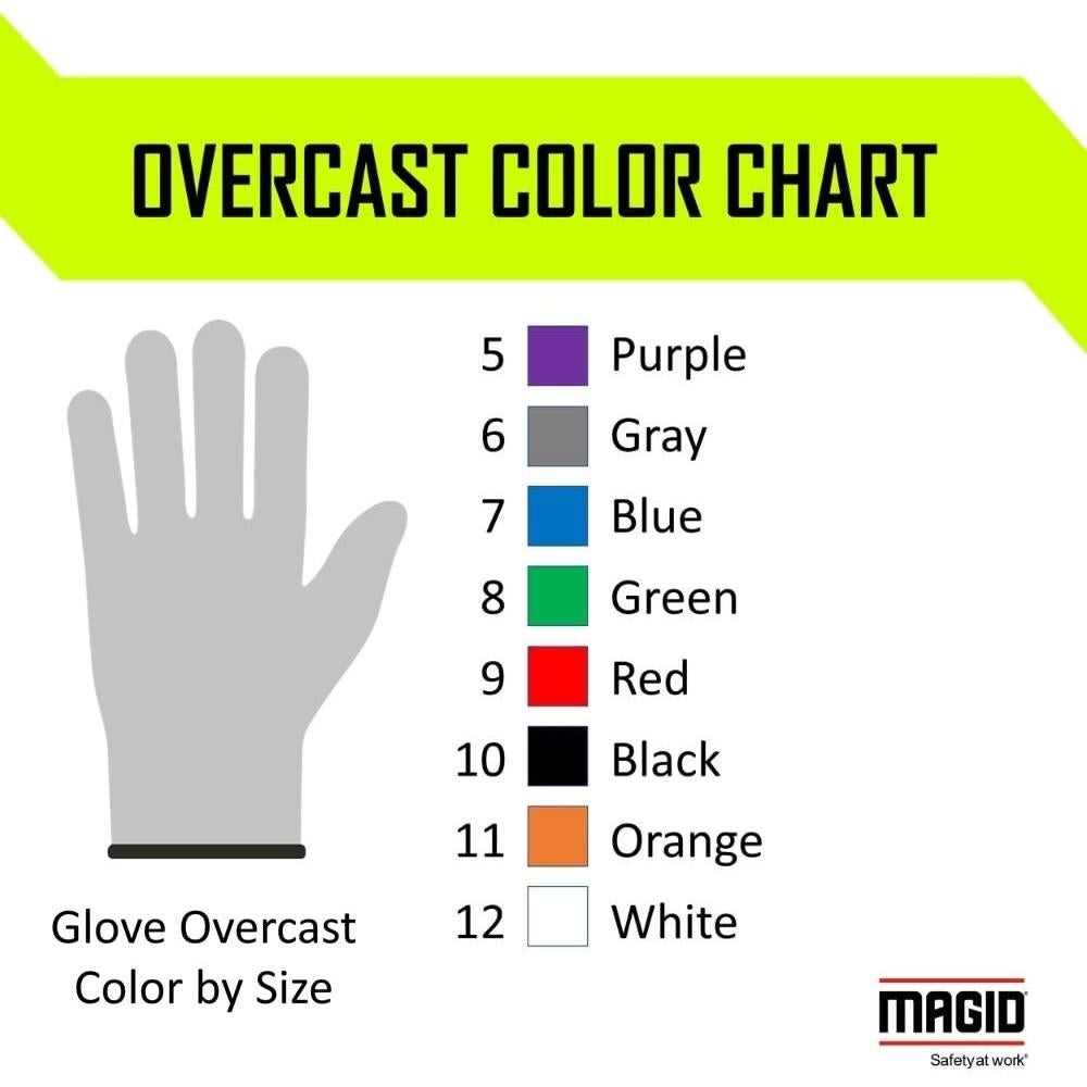 Guantes de Trabajo MAGID D-ROC A2 TriTek 15-Gauge 1 Par