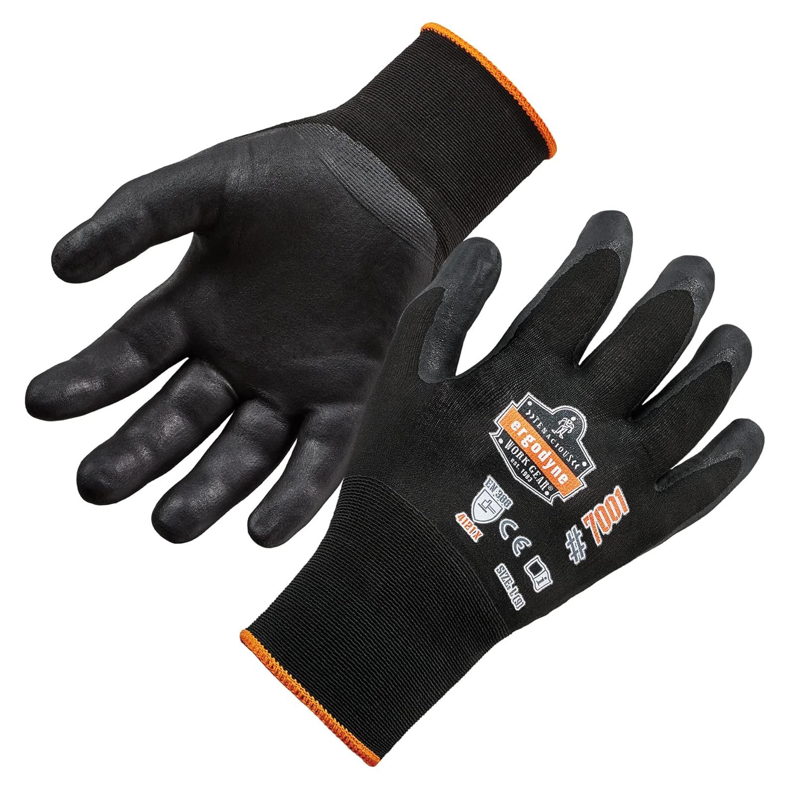 Guantes de Trabajo Ergodyne ProFlex 7001 Nitrilo Negro Mediano