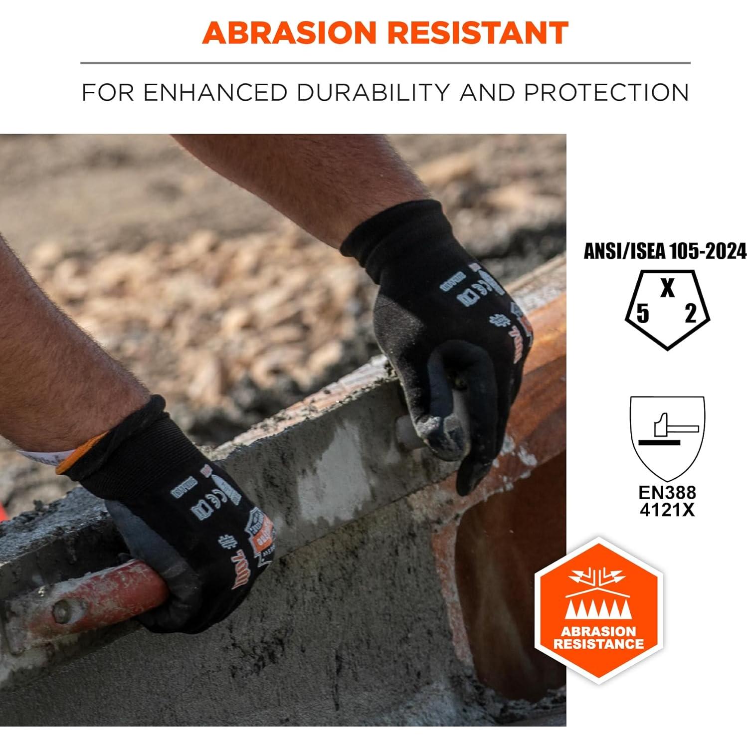 Guantes de Trabajo Ergodyne ProFlex 7001 Nitrilo Negro Mediano