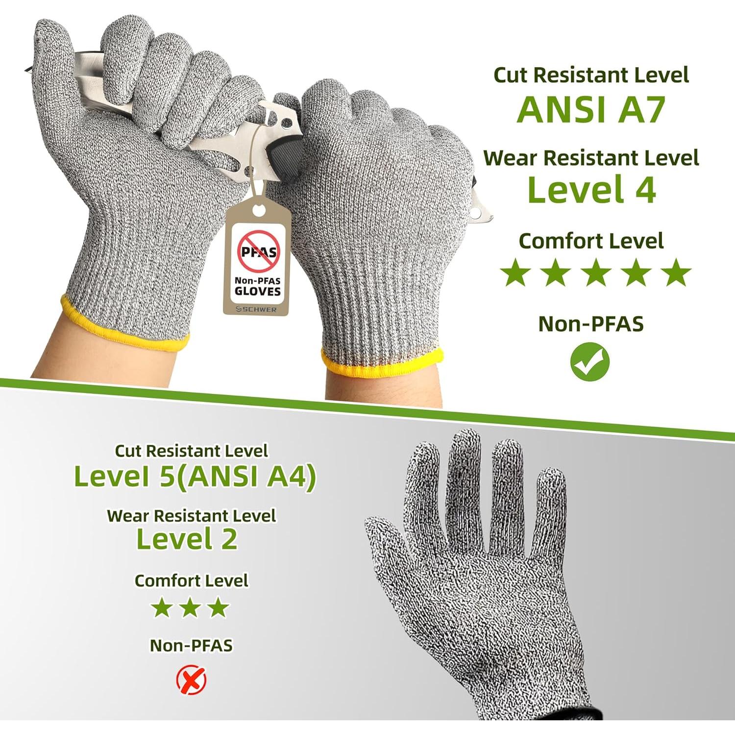 Guantes Resistentes a Cortes ANSI A7 Schwer PR1508, Talla L