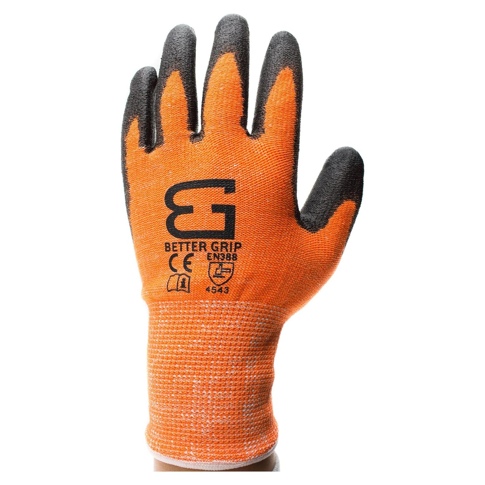 Guantes de Trabajo RK BGCRPU Nivel 5 Resistente a Cortes - 3 Pzas