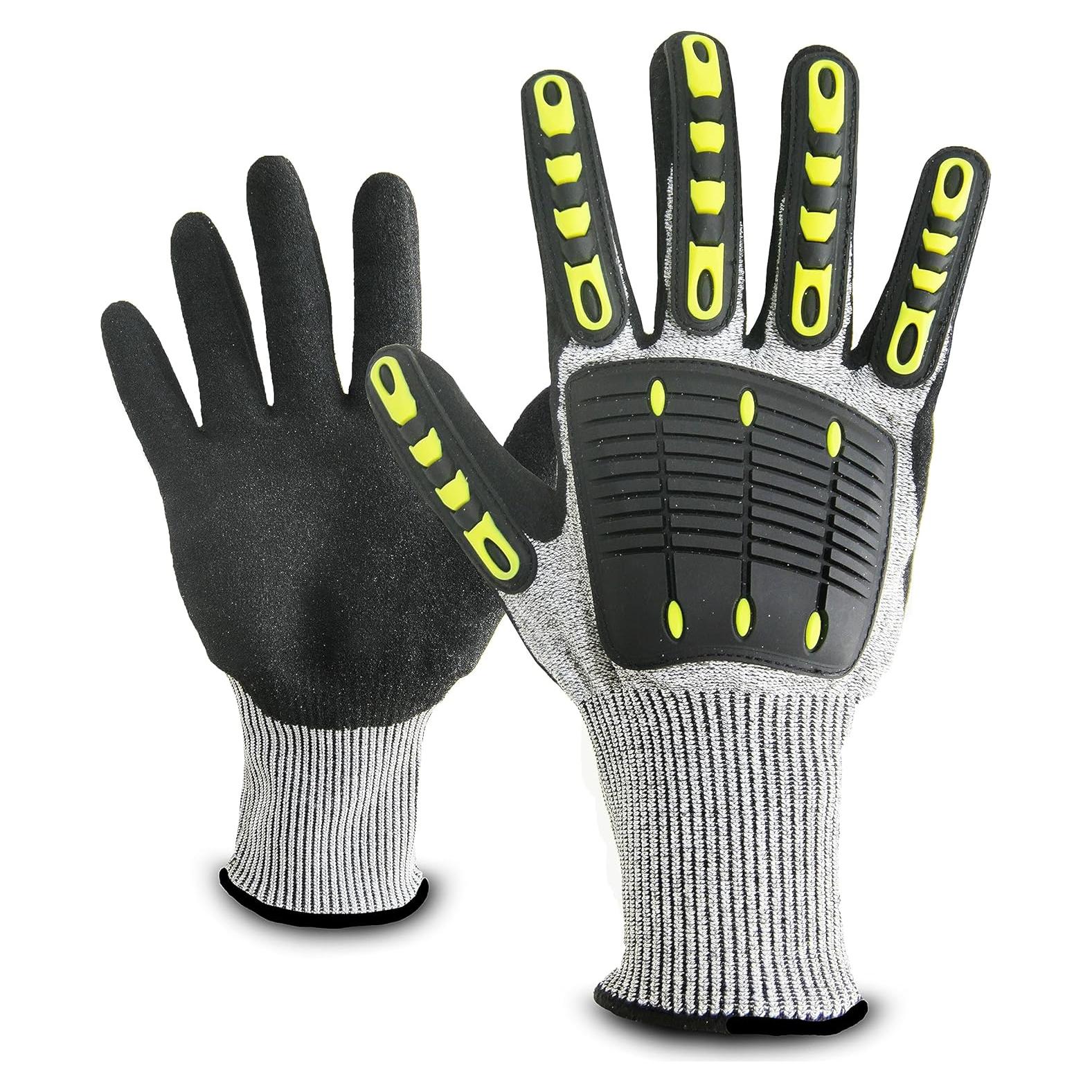 Guantes de Trabajo CRAB L-9 Nitrilo Anticorte Amarillo