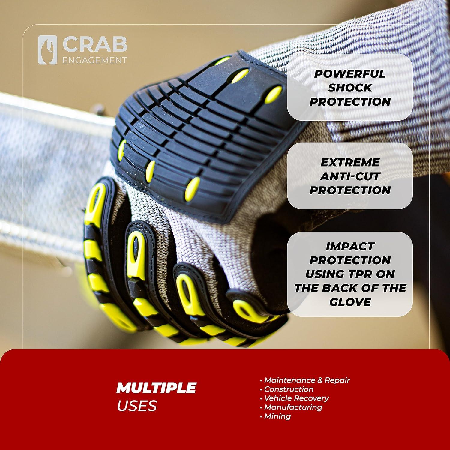 Guantes de Trabajo CRAB L-9 Nitrilo Anticorte Amarillo
