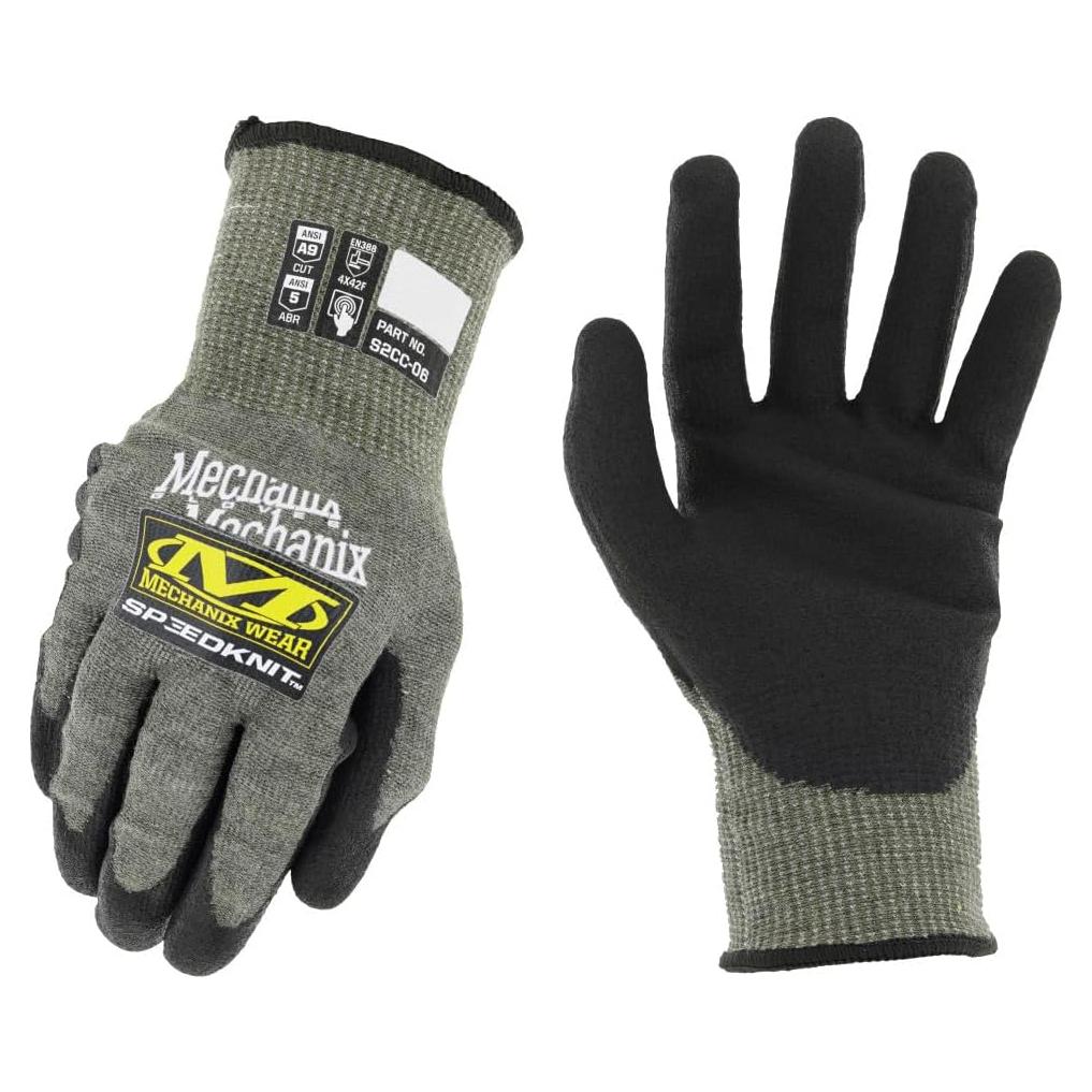 Guantes de Trabajo Mechanix Wear S2CC06 - Resistente a Cortes - Mediano - Verde