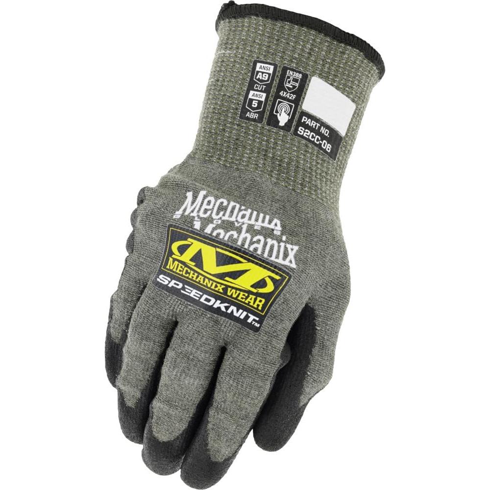 Guantes de Trabajo Mechanix Wear S2CC06 - Resistente a Cortes - Mediano - Verde
