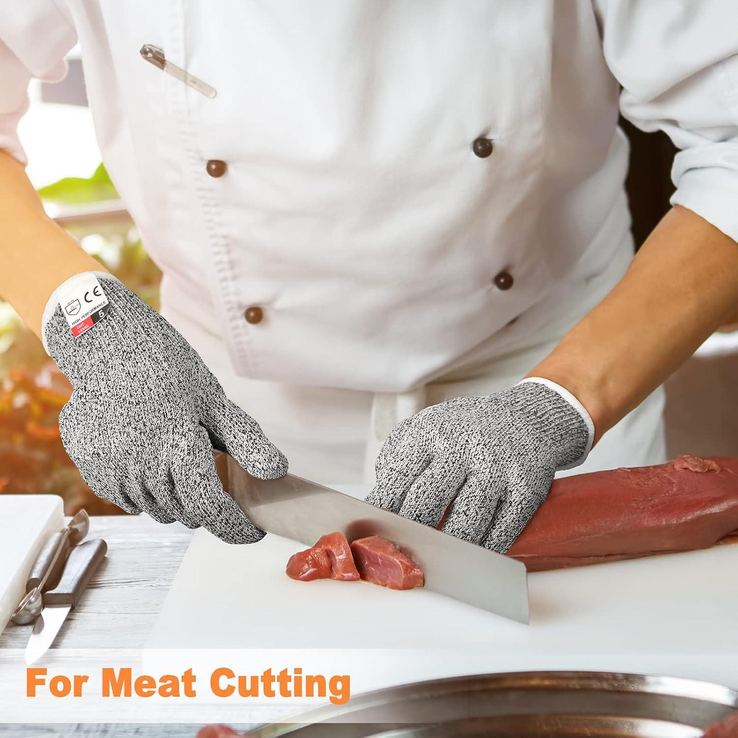 Guantes Resistentes a Cortes Nivel 5 Chuarry - 10 Pares Grande Gris