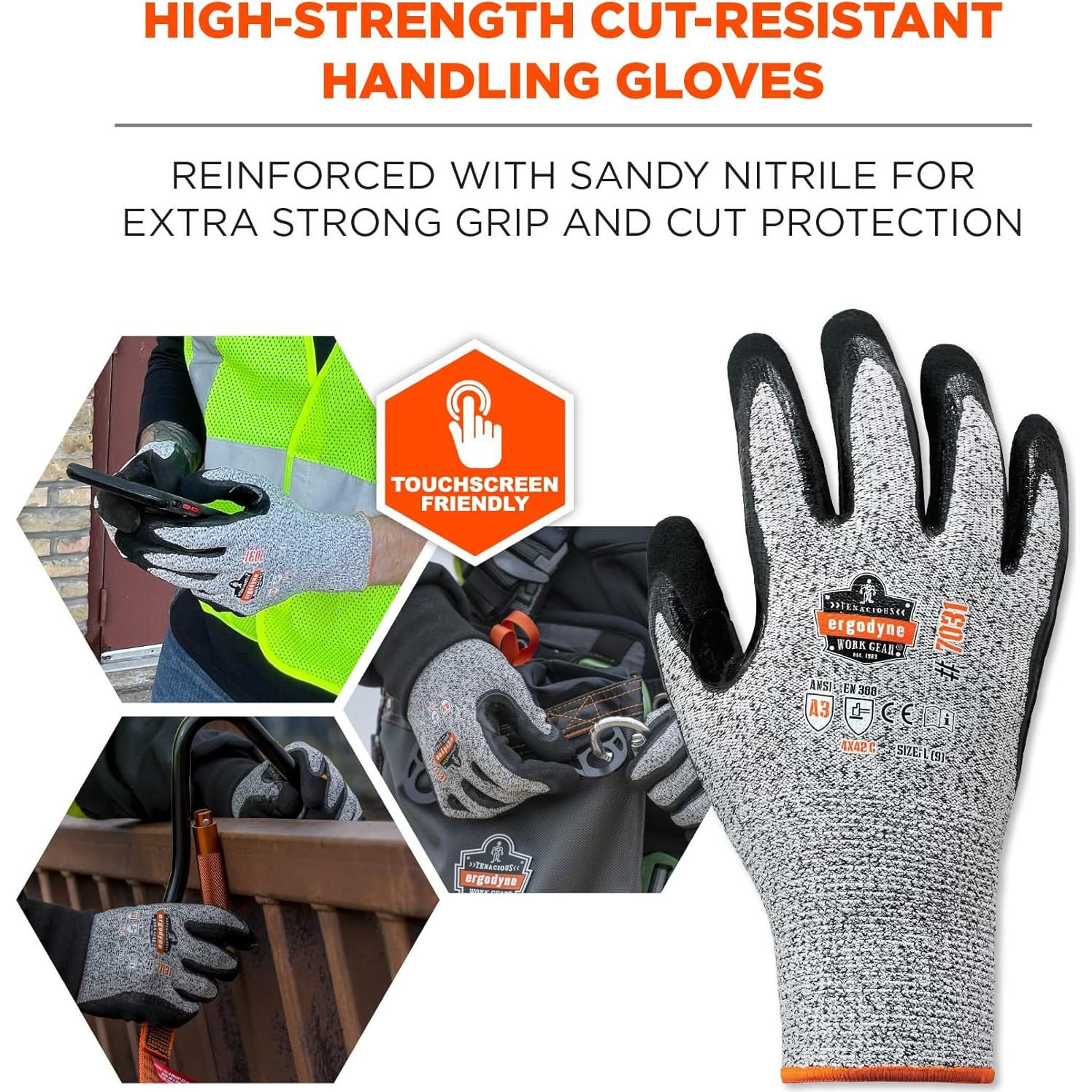 Guantes de Trabajo Ergodyne ProFlex 7031 Nitrilo A3 1 Cuenta