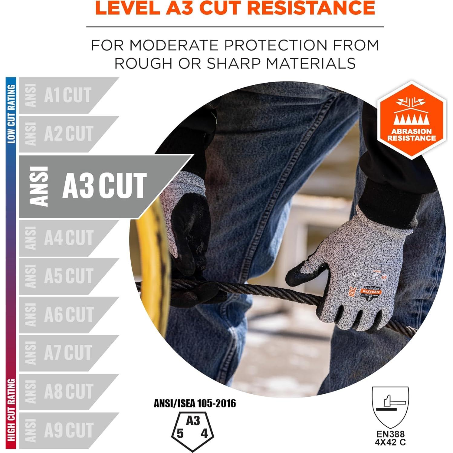 Guantes de Trabajo Ergodyne ProFlex 7031 Nitrilo A3 1 Cuenta