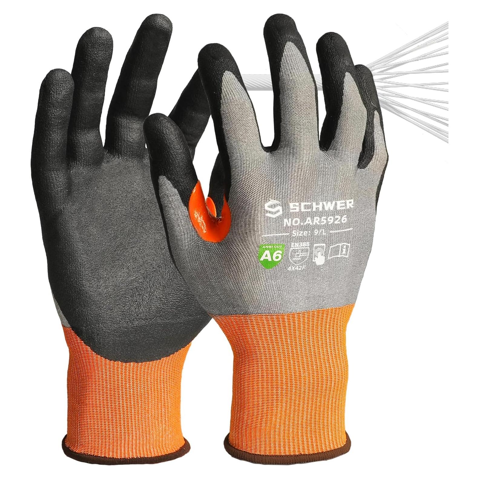 Guantes de Trabajo Schwer A6 AIR-SKIN Resistentes a Cortes Medianos