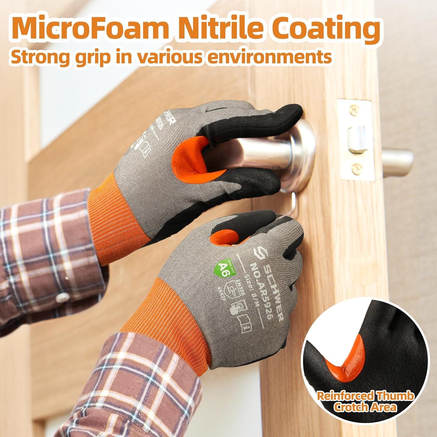 Guantes de Trabajo Schwer A6 AIR-SKIN Resistentes a Cortes Medianos